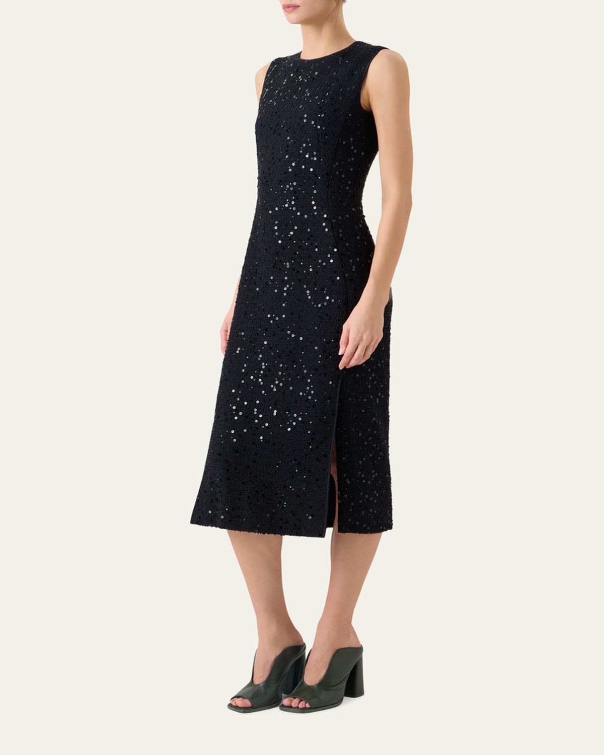 Akris Sequined Tweed Midi Sheath Dress | Thumbnail 4 Akris Sequined Tweed Midi Sheath Dress | Thumbnail 4