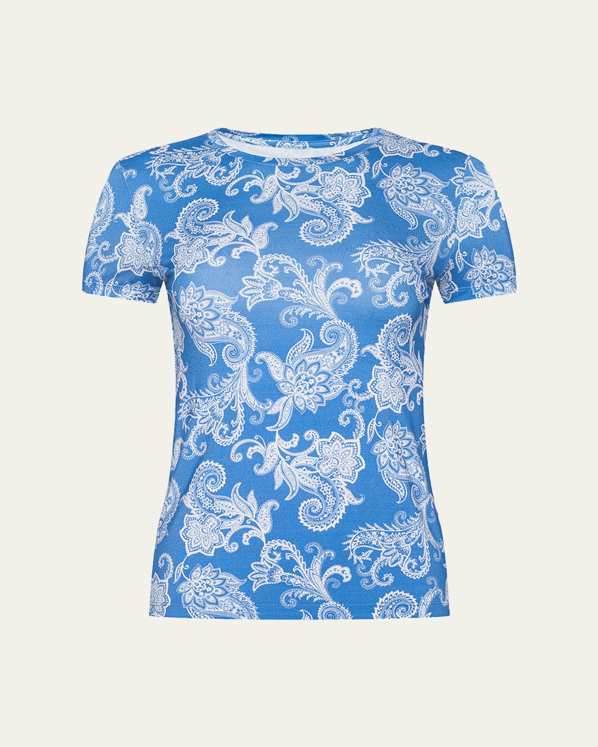 L 'Agence Ressi Short-Sleeve Paisley Tee