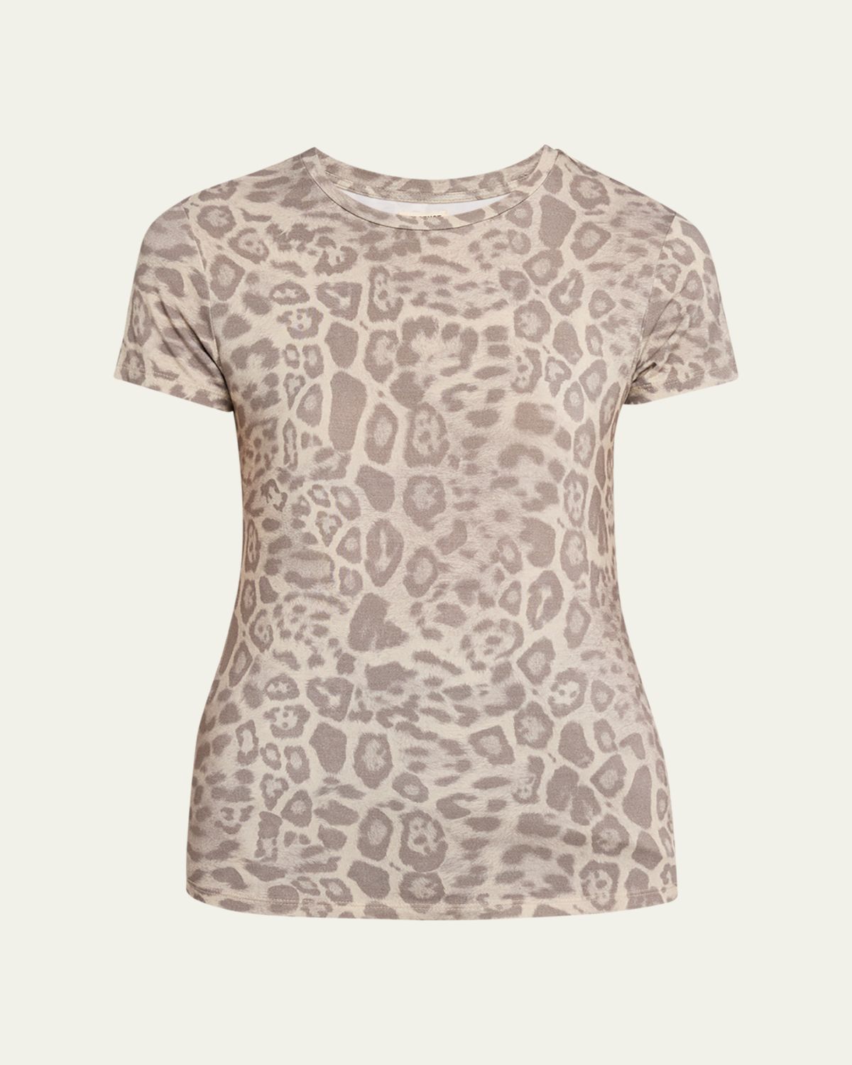 L 'Agence Ressi Short-Sleeve Leopard Tee