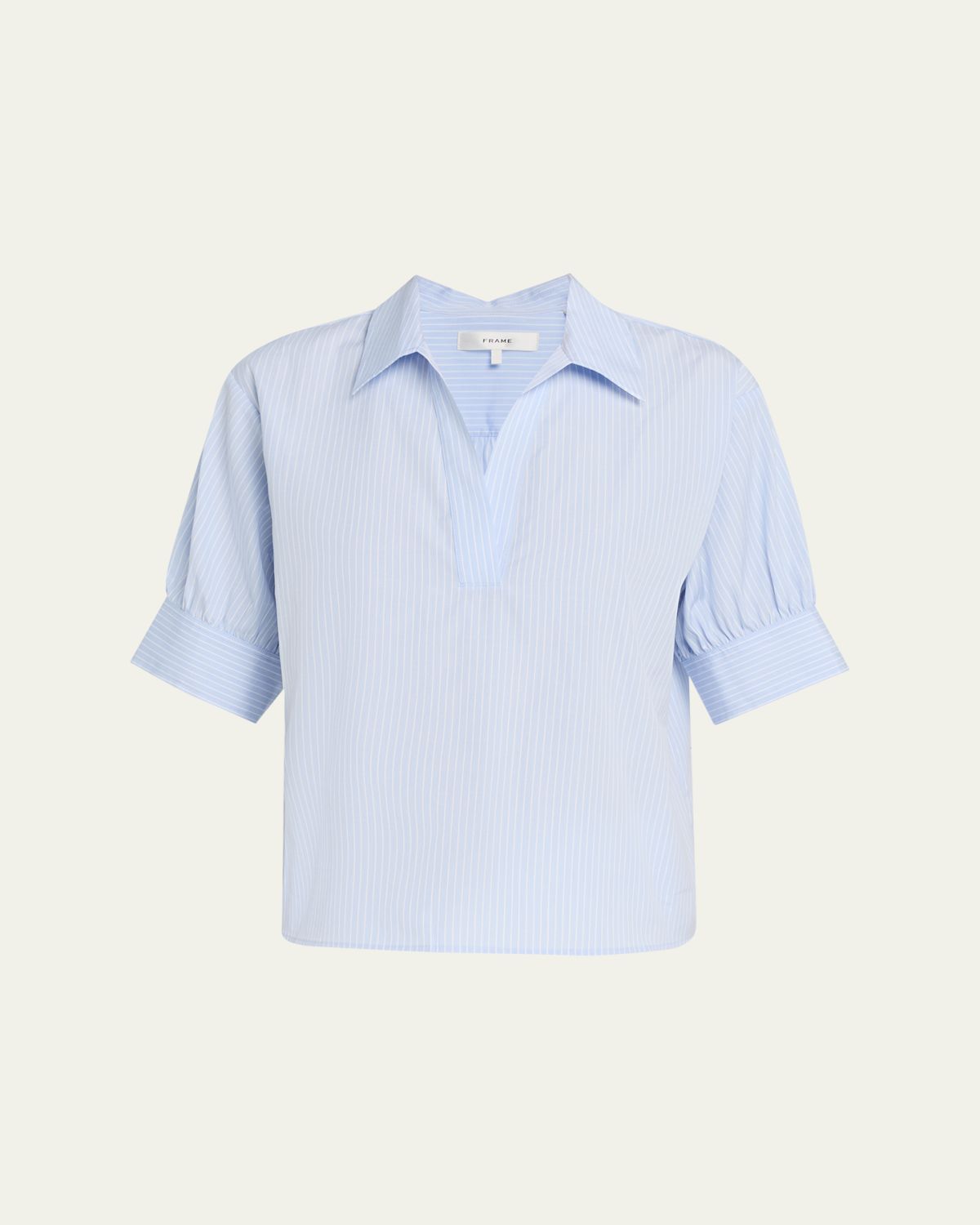 FRAME The Striped Popover Top