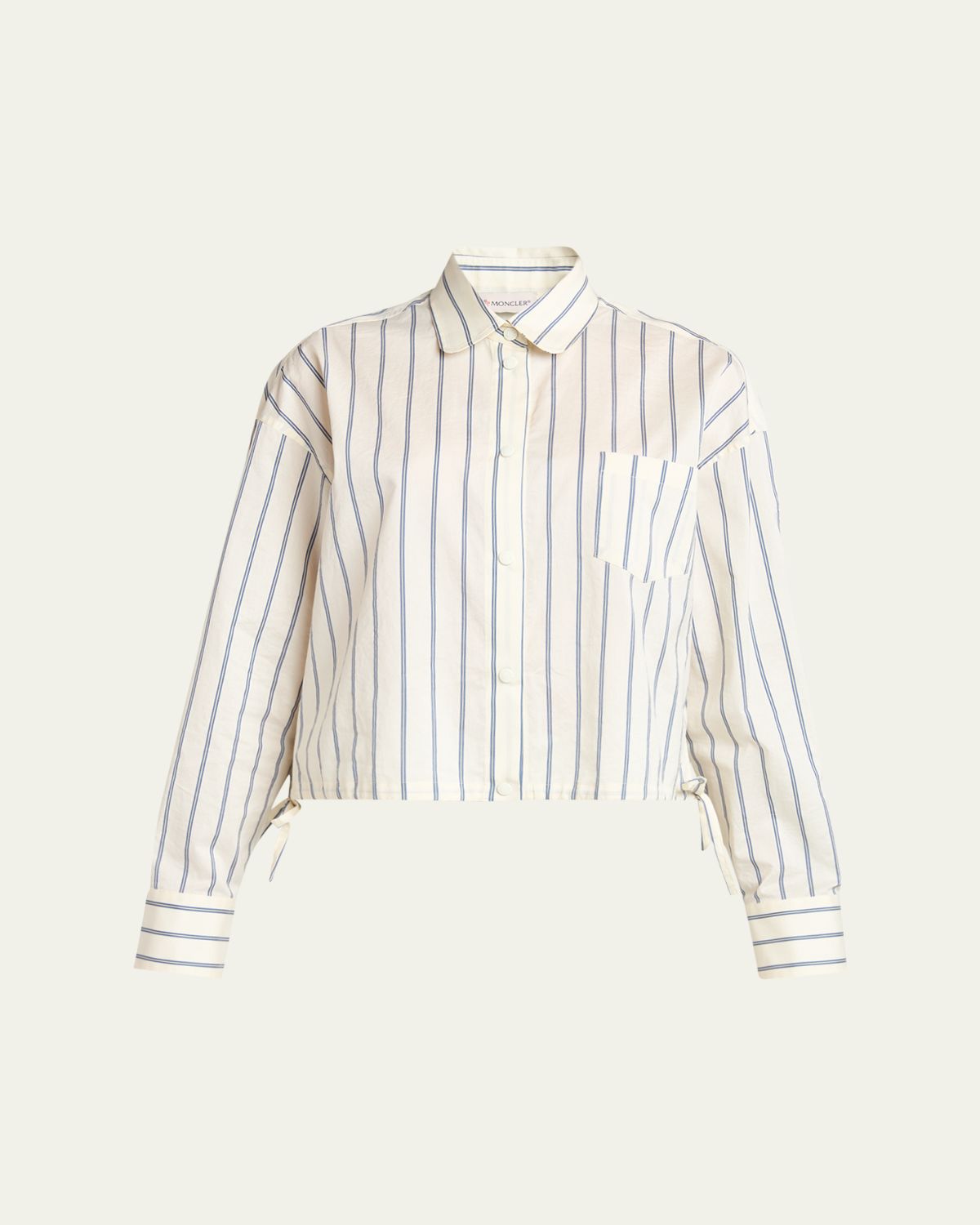 Moncler Stripe Long-Sleeve Cotton Shirt
