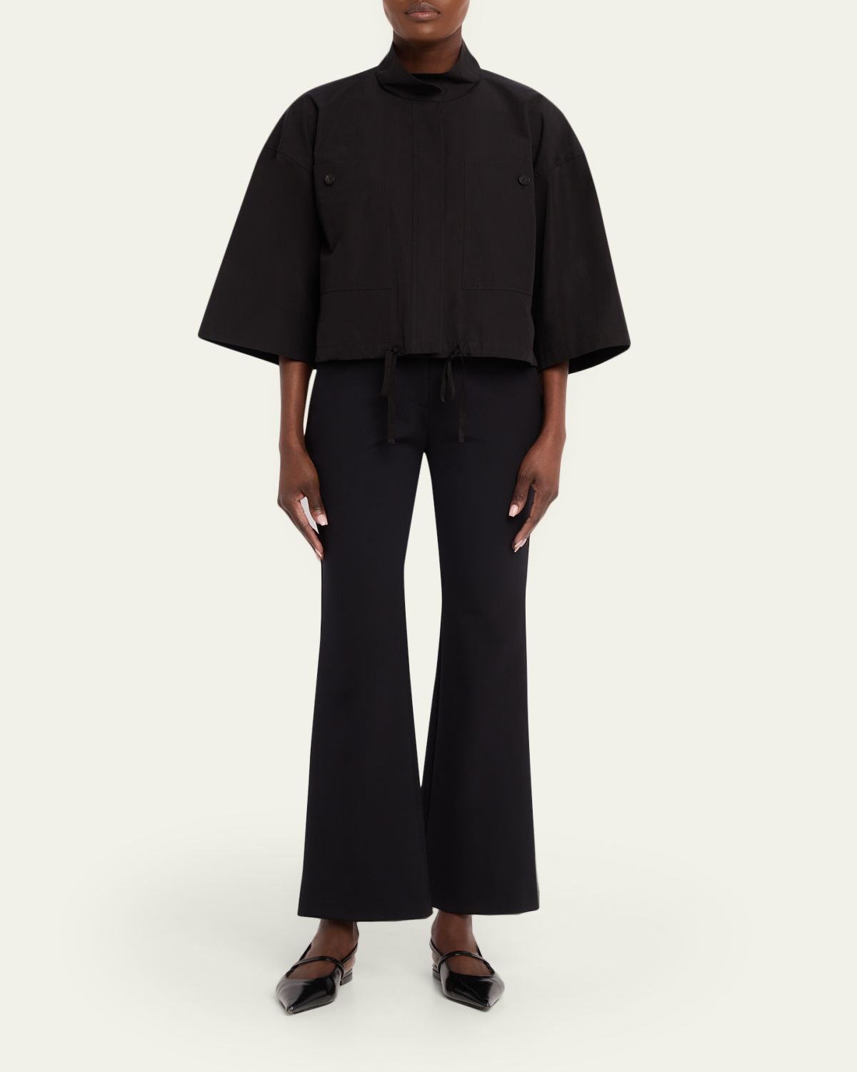 Lafayette 148 New York Boxy Cropped Cotton Jacket