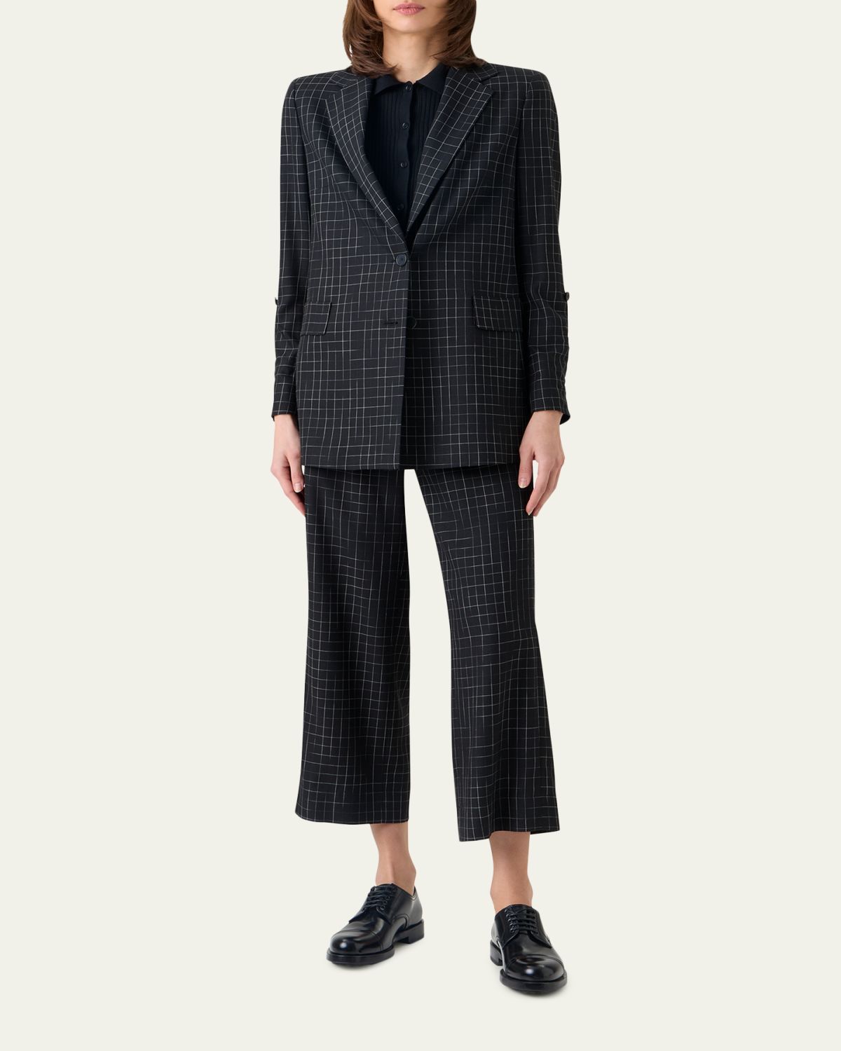 Akris punto Windowpane Check Single-Breasted Jacket | Thumbnail 2