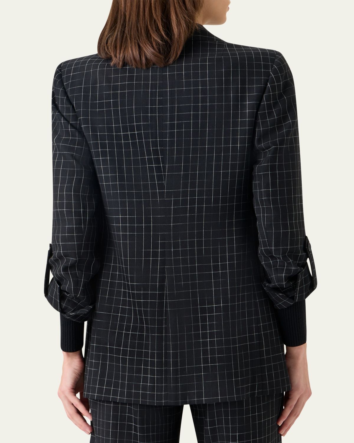 Akris punto Windowpane Check Single-Breasted Jacket | Thumbnail 3