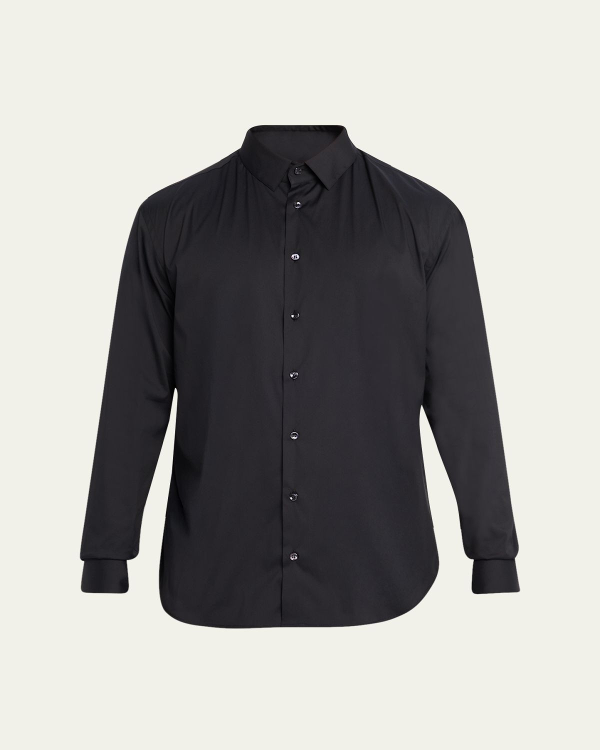 Giorgio Armani Men 's Solid Stretch Poplin Sport Shirt