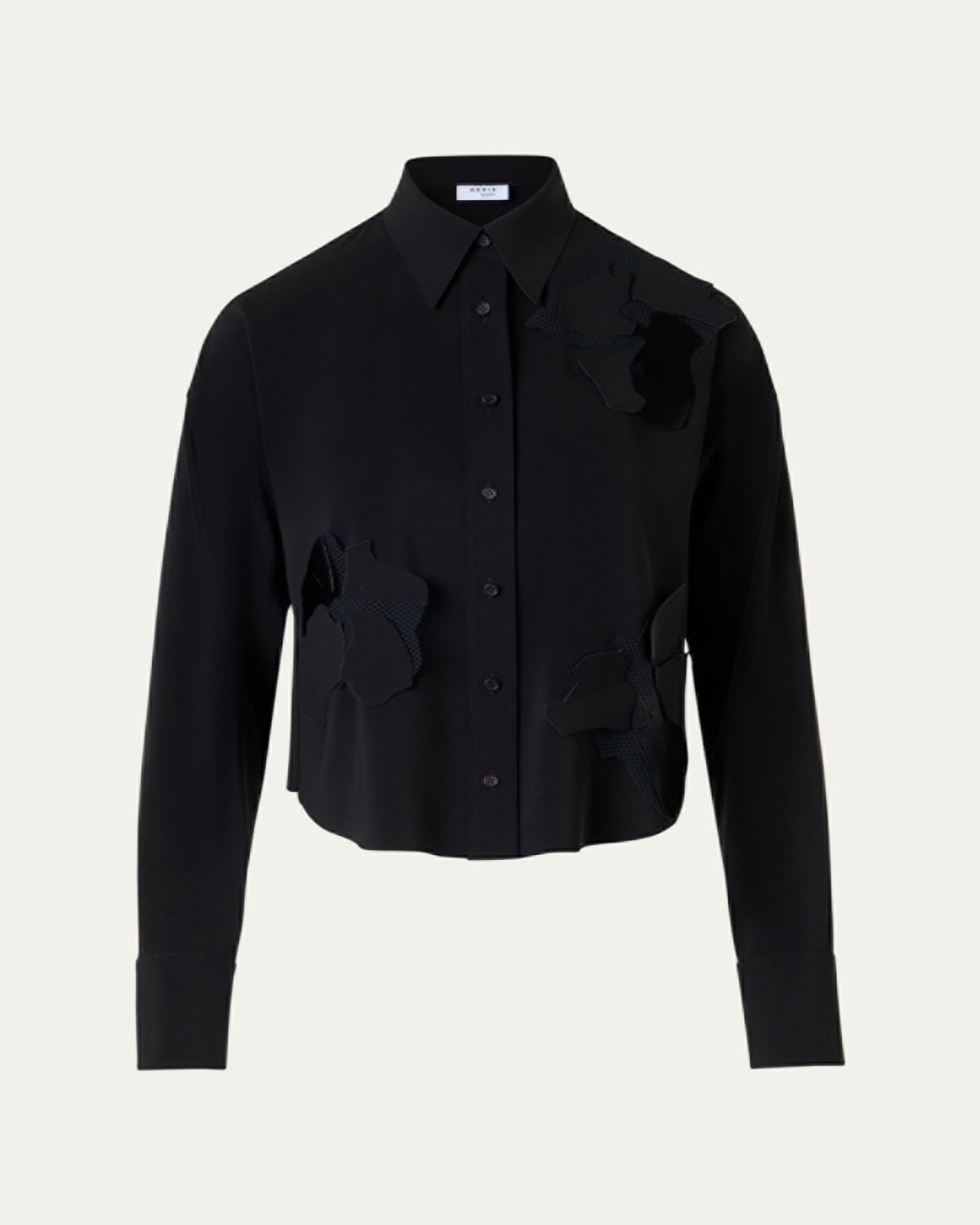Akris punto Flower Applique Button-Down Shirt | Thumbnail 6 Akris punto Flower Applique Button-Down Shirt | Thumbnail 6