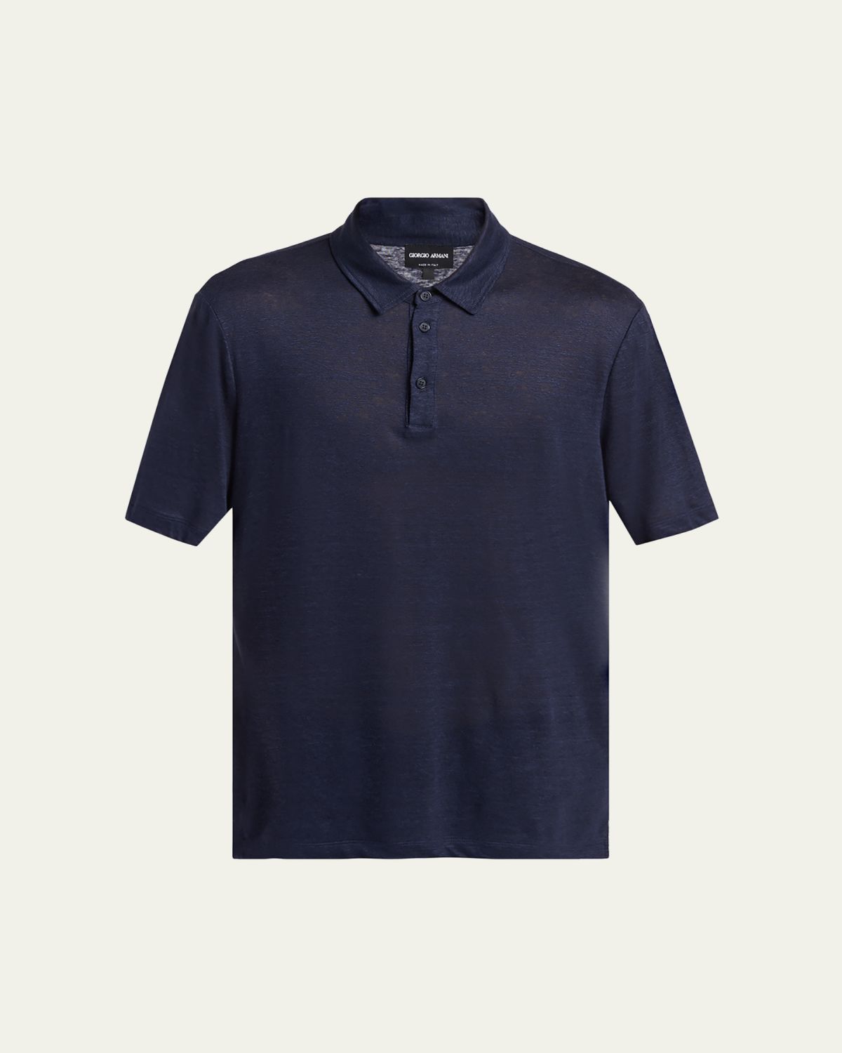 Giorgio Armani Men 's Linen Classic-Fit Polo Shirt