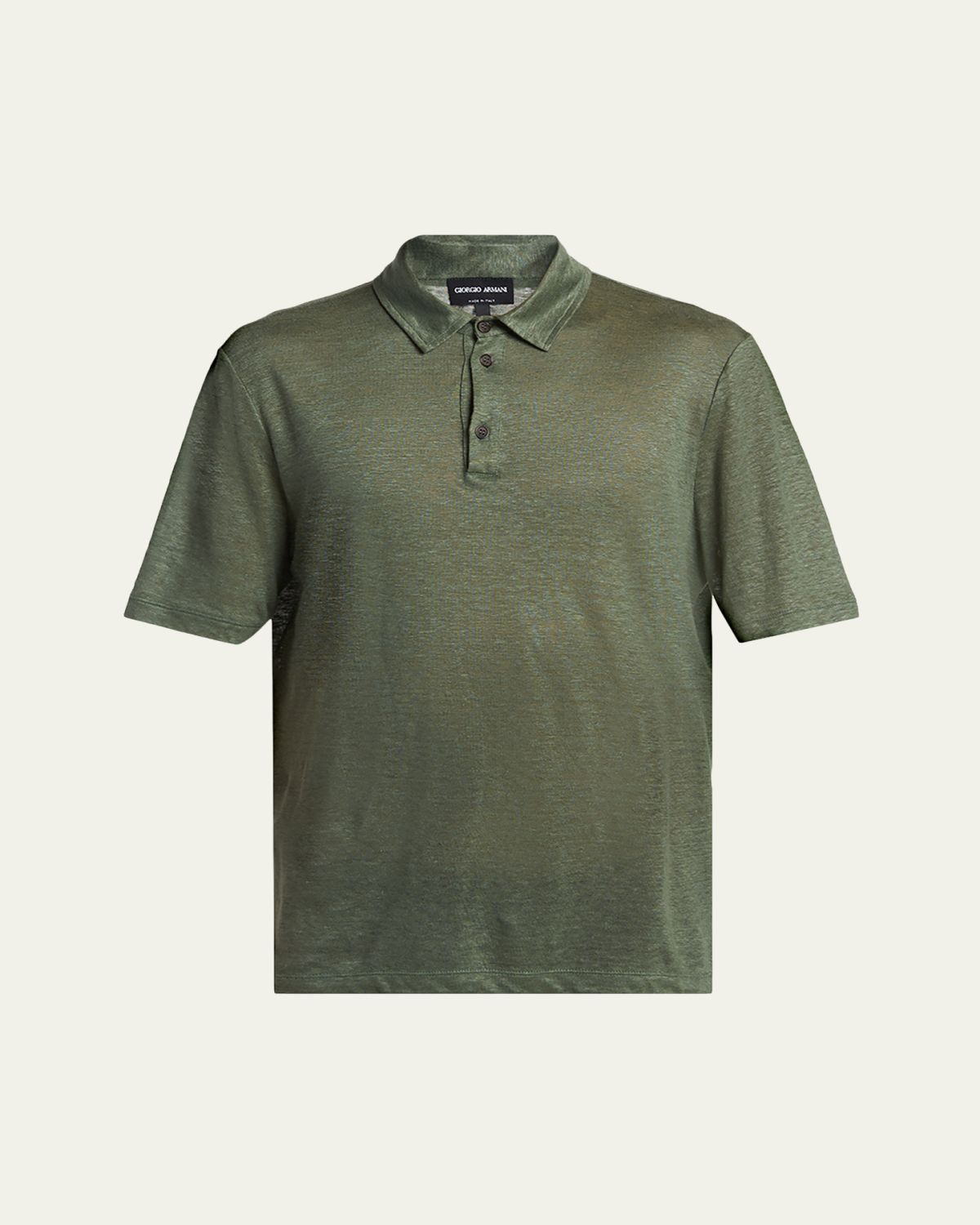 Giorgio Armani Men 's Linen Classic-Fit Polo Shirt