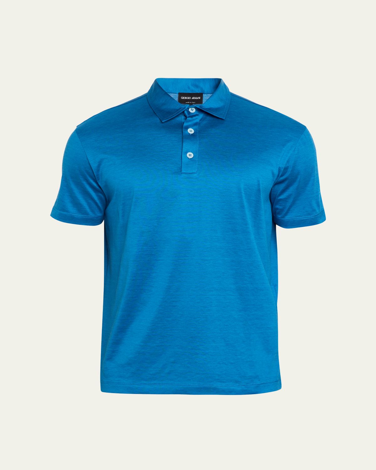 Giorgio Armani Men's Silk and Cotton Polo Shirt