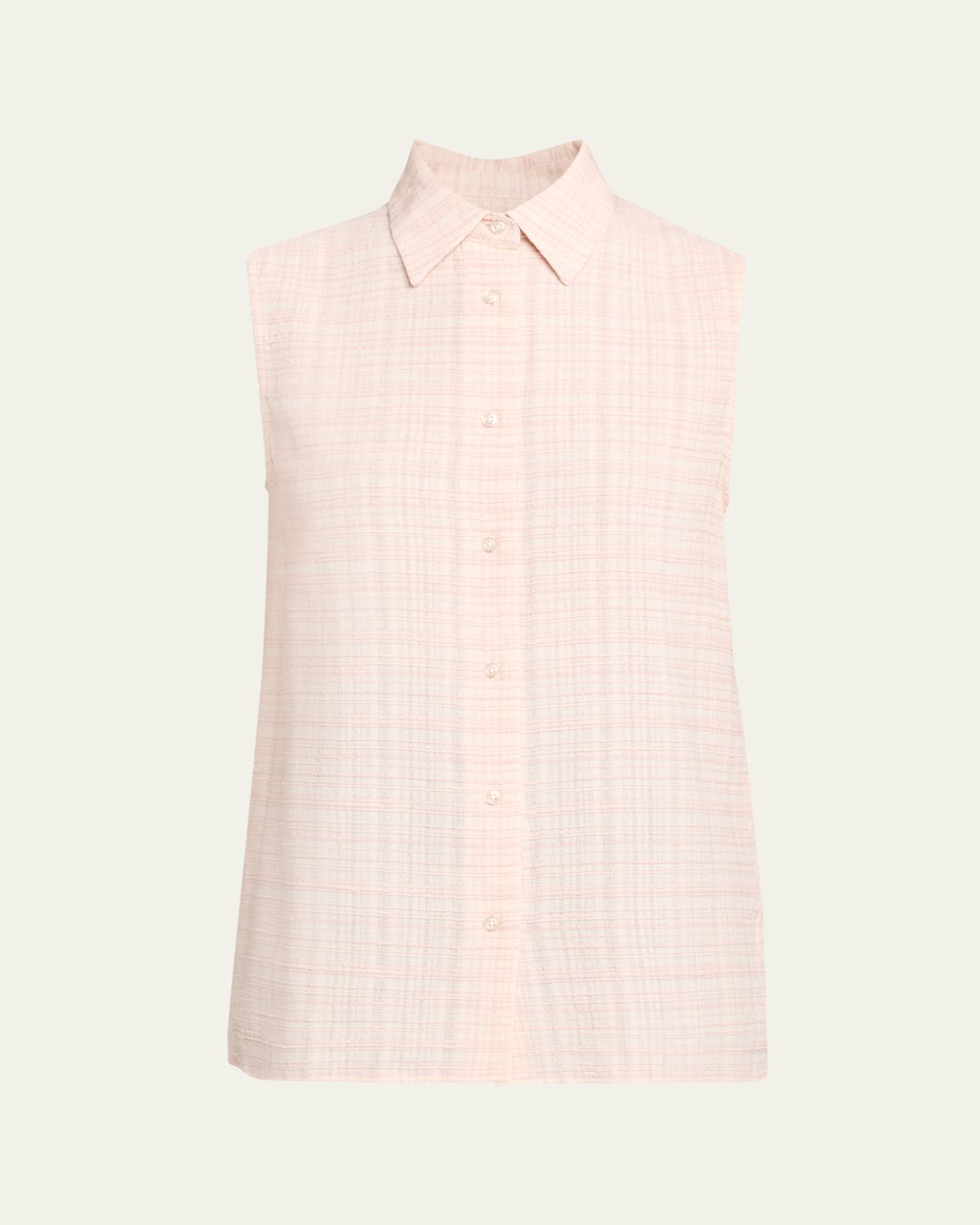 Officine Generale Isy Textured Sleeveless Shirt