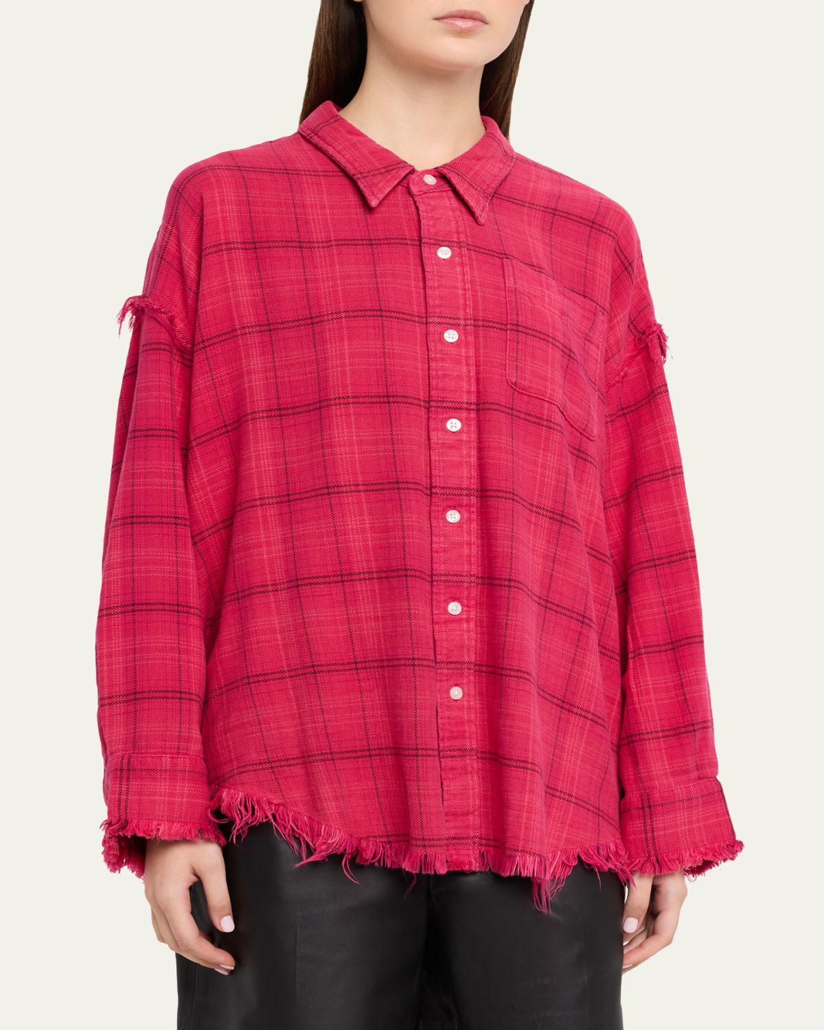 R13 Long-Sleeve Shredded Seam Shirt | Thumbnail 4