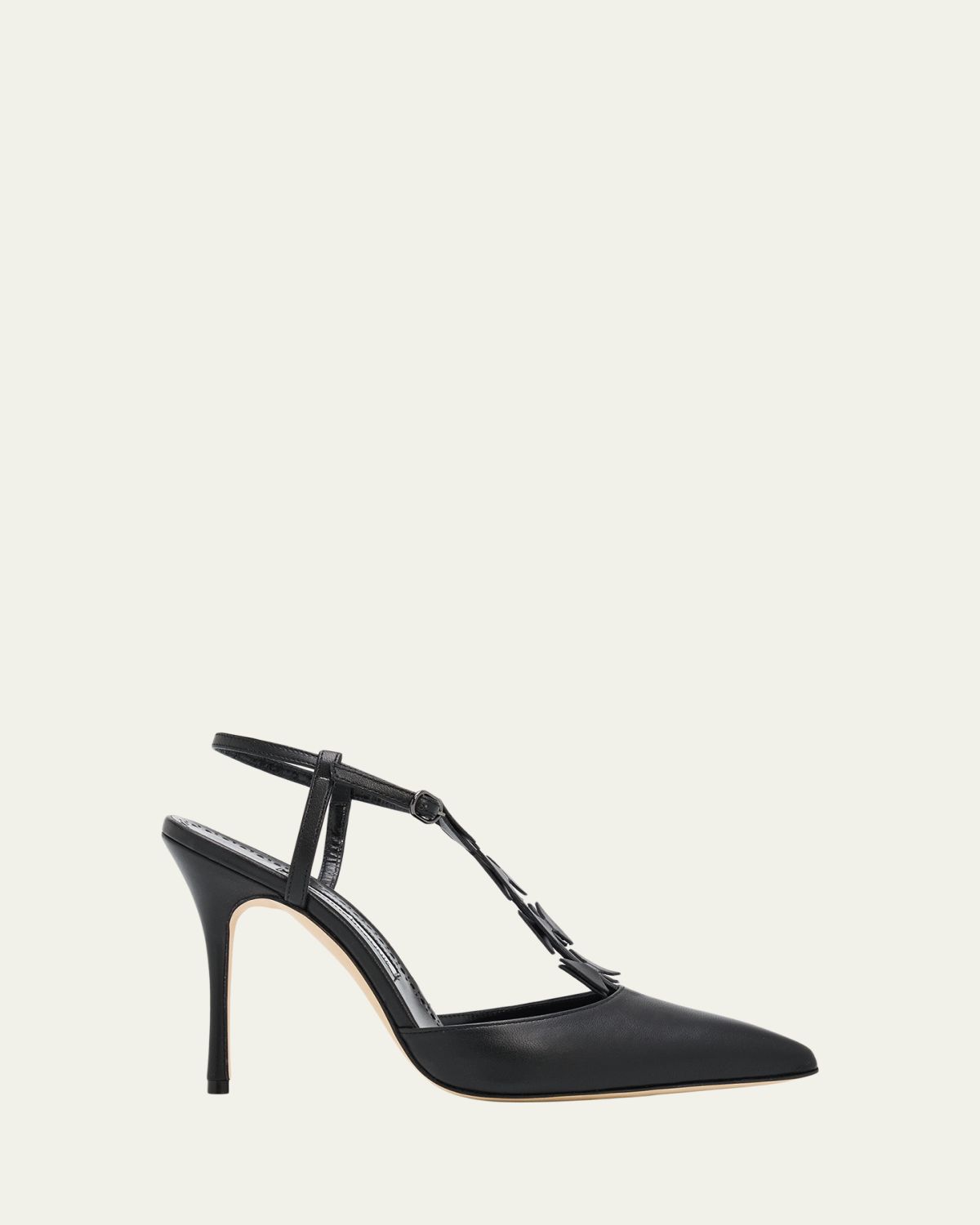 Manolo Blahnik 105mm Maurata Leather Bow T-Strap Pumps | Thumbnail 7 Manolo Blahnik 105mm Maurata Leather Bow T-Strap Pumps | Thumbnail 7