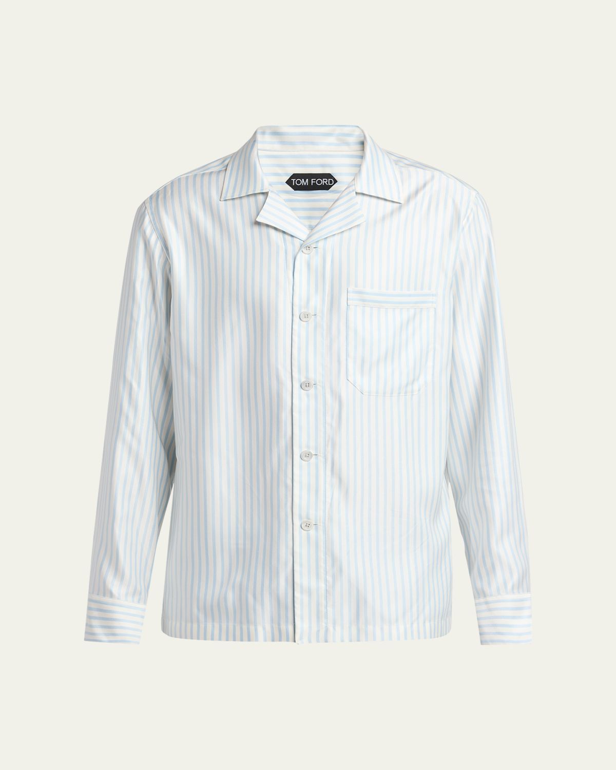 TOM FORD Men's Stripe Silk Twill Button-Down Shirt