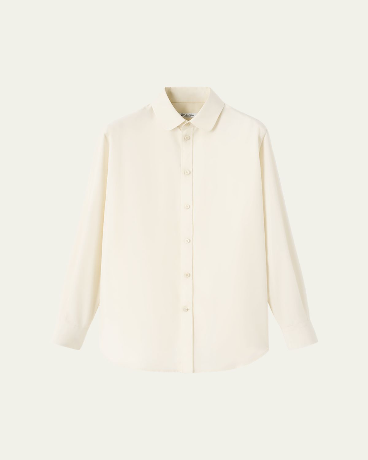 Loro Piana Thea Penny-Collar Silk Button-Down Shirt | Thumbnail 6 Loro Piana Thea Penny-Collar Silk Button-Down Shirt | Thumbnail 6