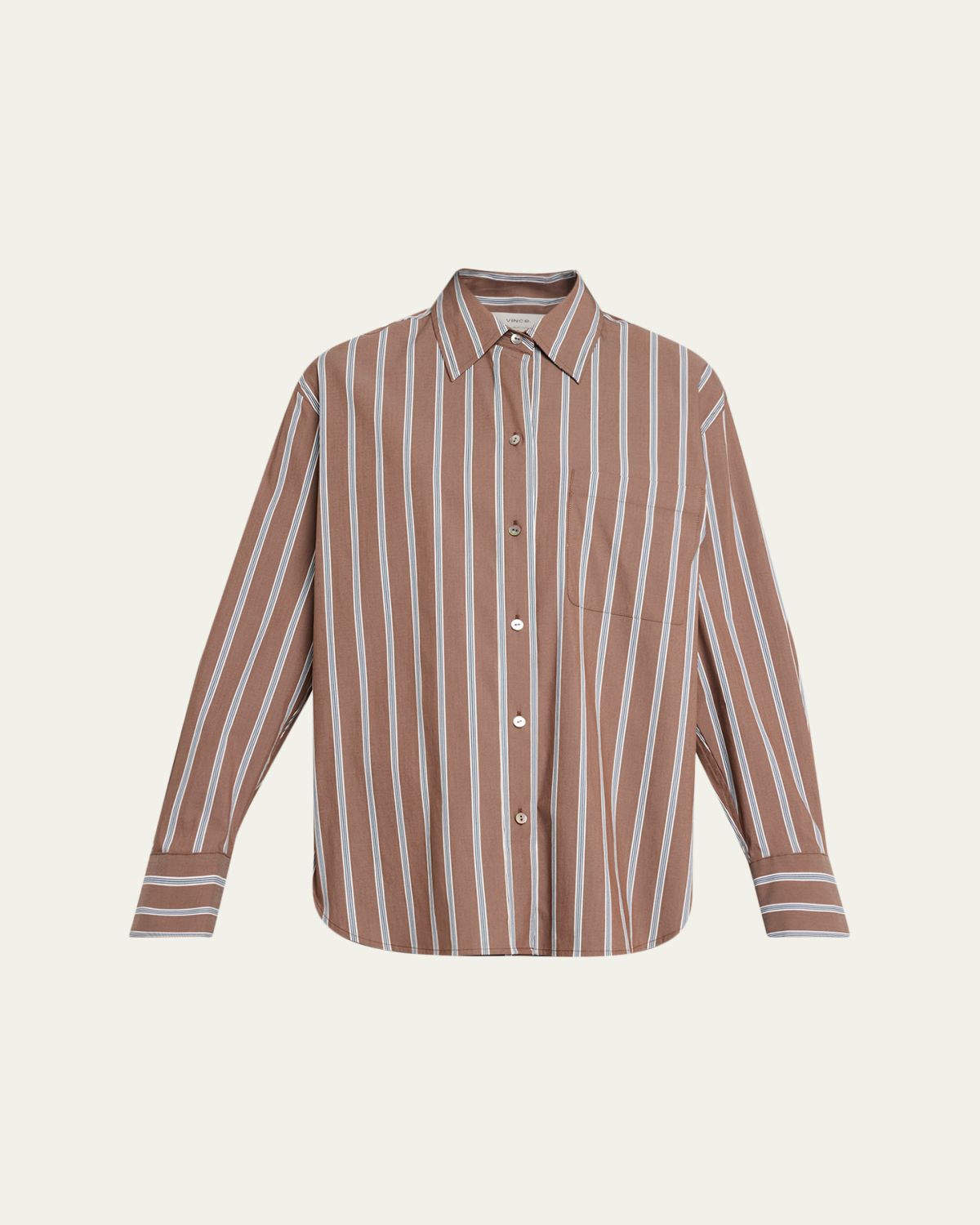 Vince Stripe Button-Front Shirt