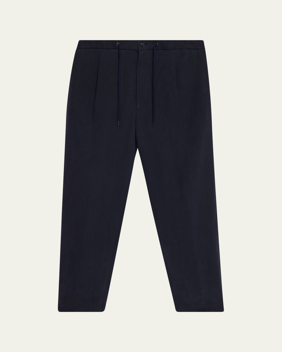 Giorgio Armani Men's Single-Pleat Linen Canvas Trousers
