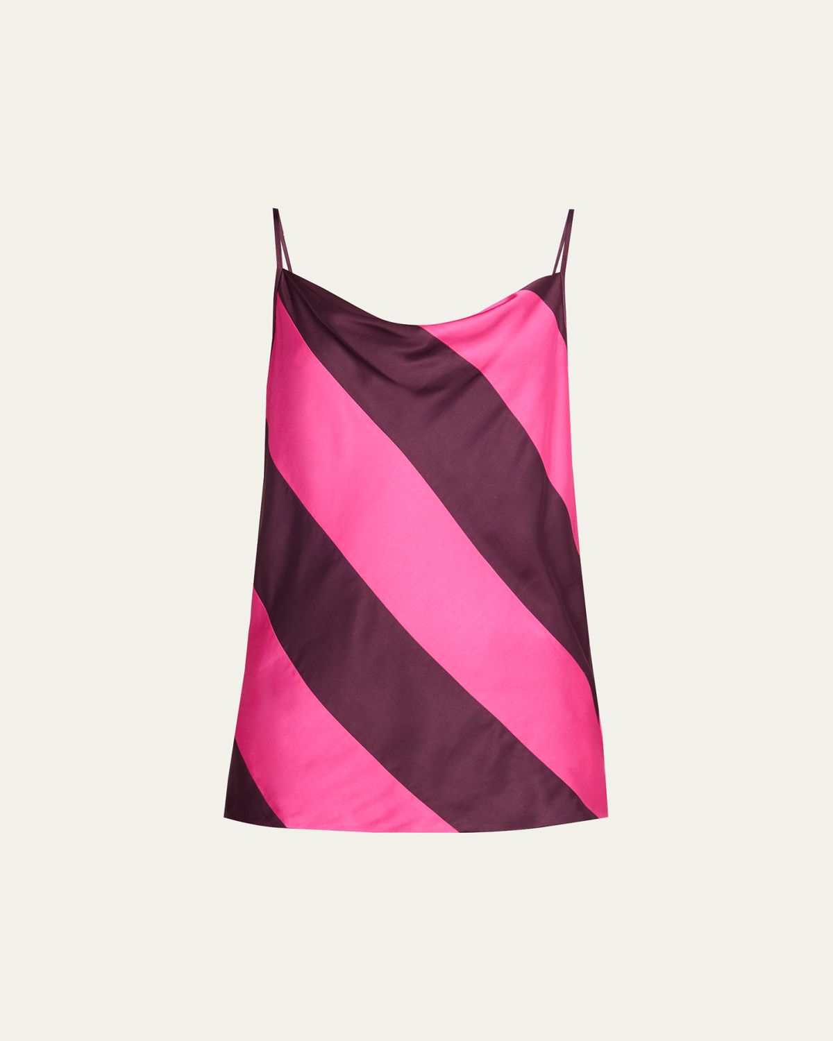 Dries Van Noten Cowl-Neck Paneled Satin Tank Top