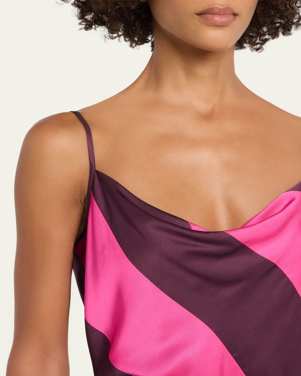 Dries Van Noten Cowl-Neck Paneled Satin Tank Top | Thumbnail 5