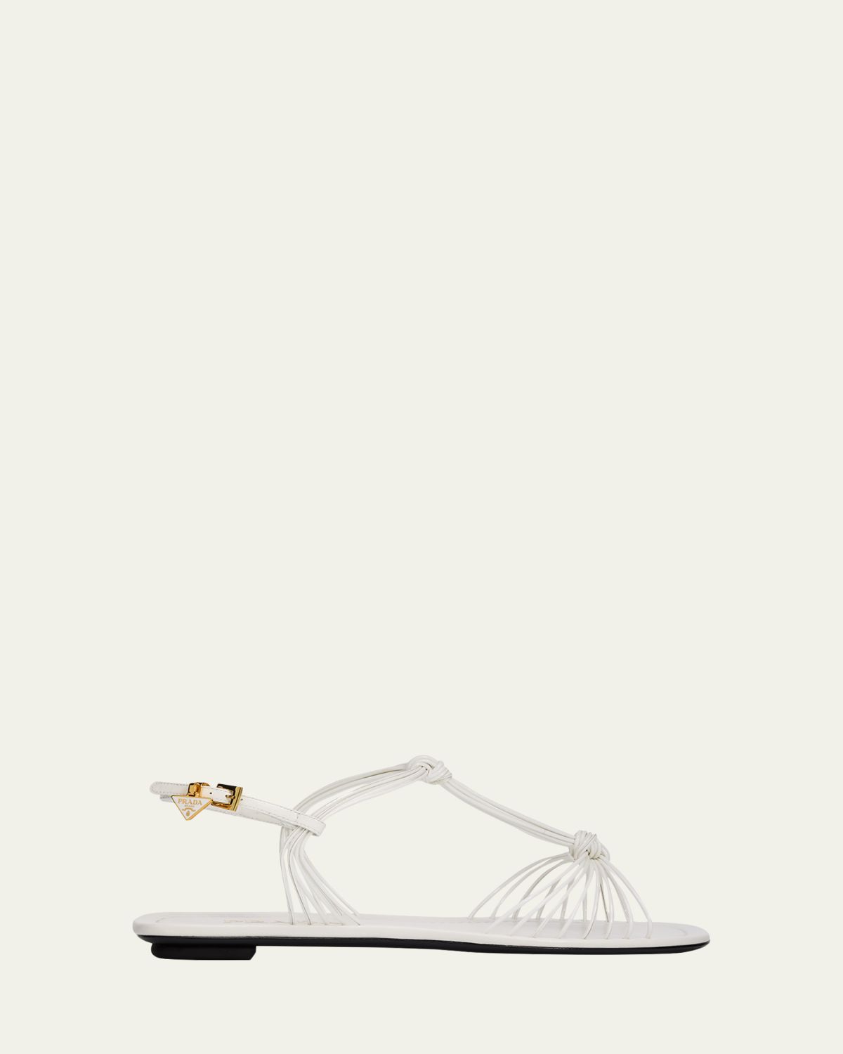 Prada Tubular Leather Flat Sandals | Thumbnail 6 Prada Tubular Leather Flat Sandals | Thumbnail 6