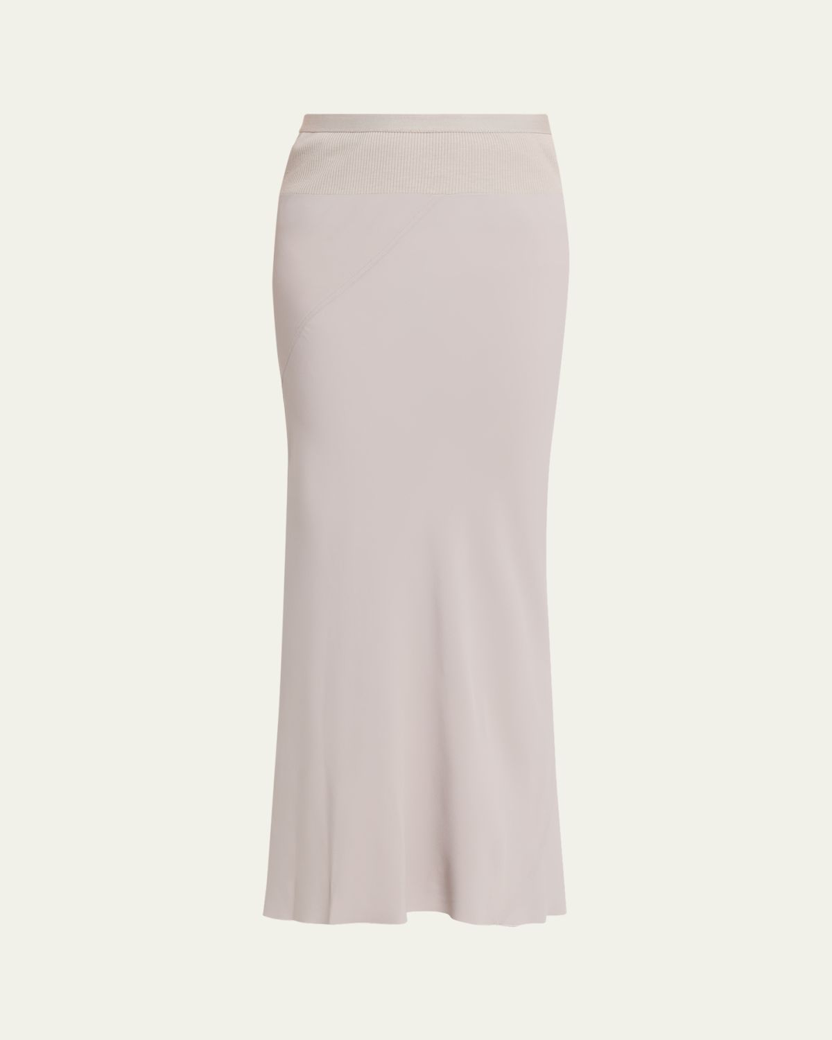 Rick Owens Silk Bias Midi Skirt