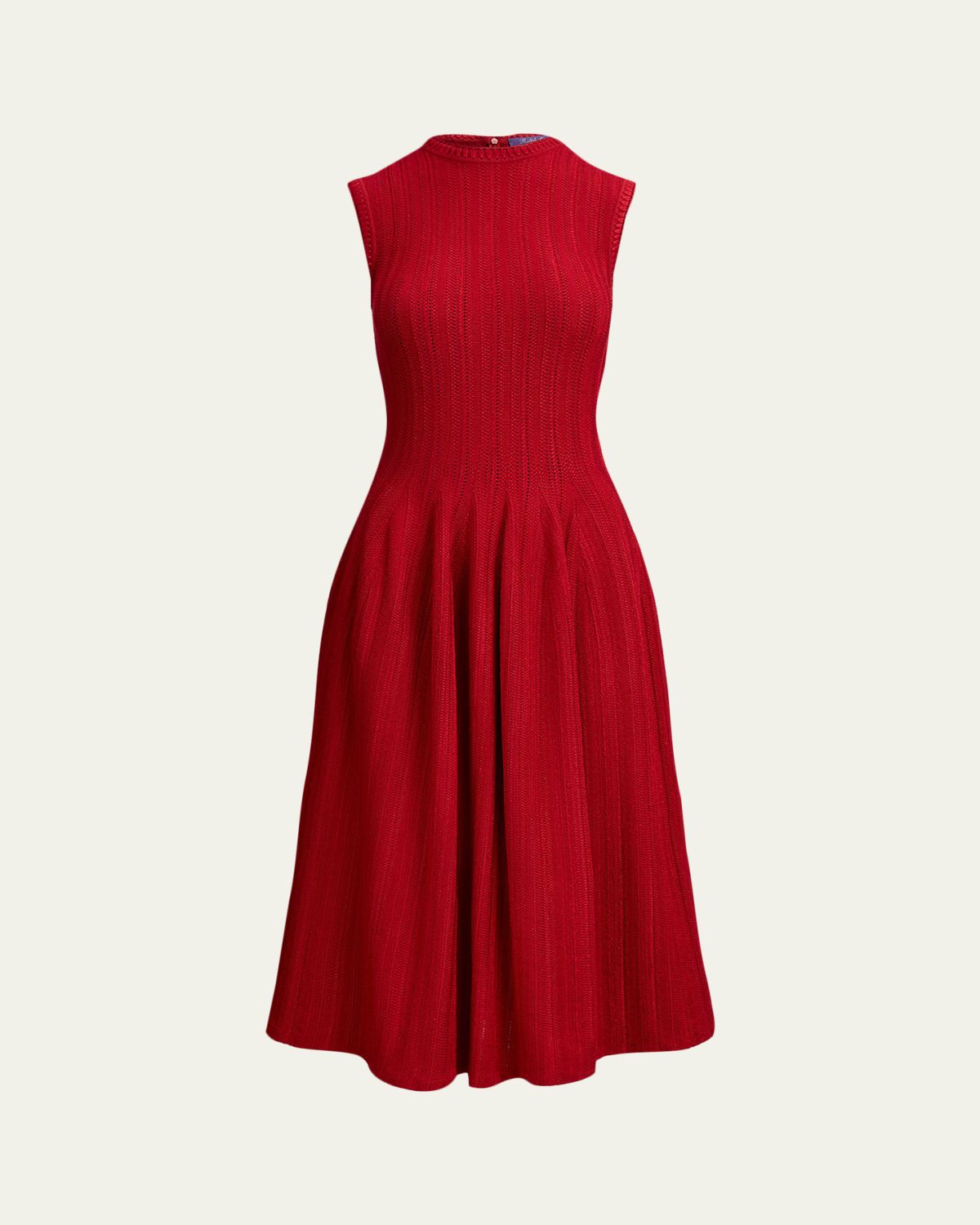 Ralph Lauren Collection Sleeveless Pointelle Knit Day Dress