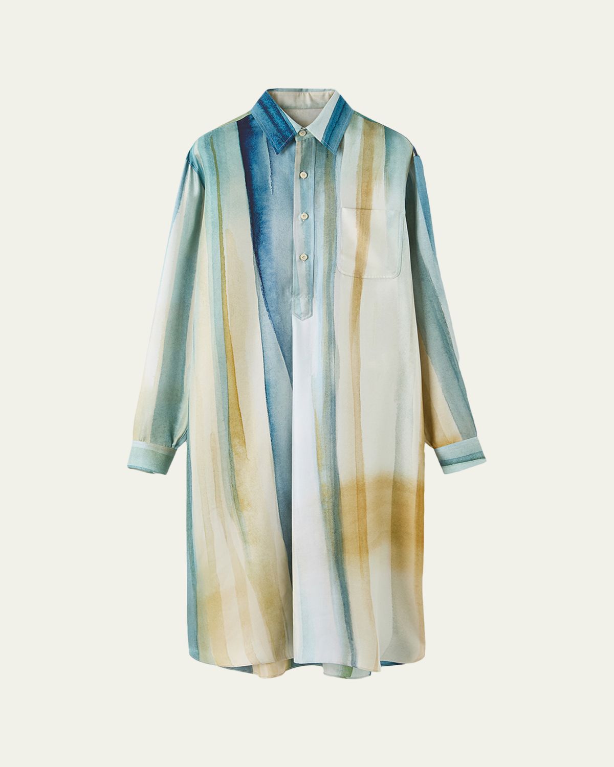 Loro Piana Kailee Abstract-Print Silk Twill Shirtdress | Thumbnail 6 Loro Piana Kailee Abstract-Print Silk Twill Shirtdress | Thumbnail 6