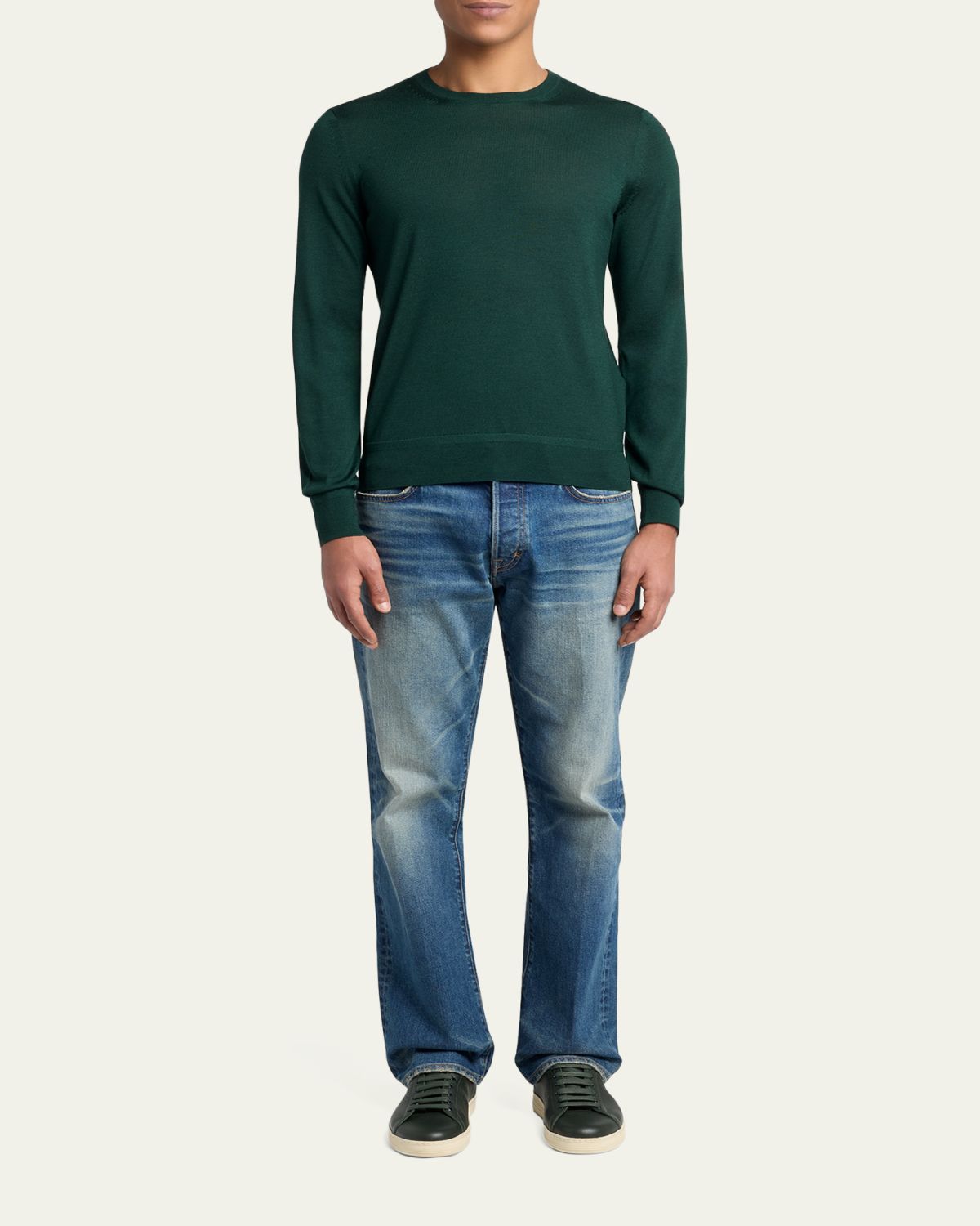 TOM FORD Men's Fine Gauge Cashmere-Blend Sweater | Thumbnail 2
