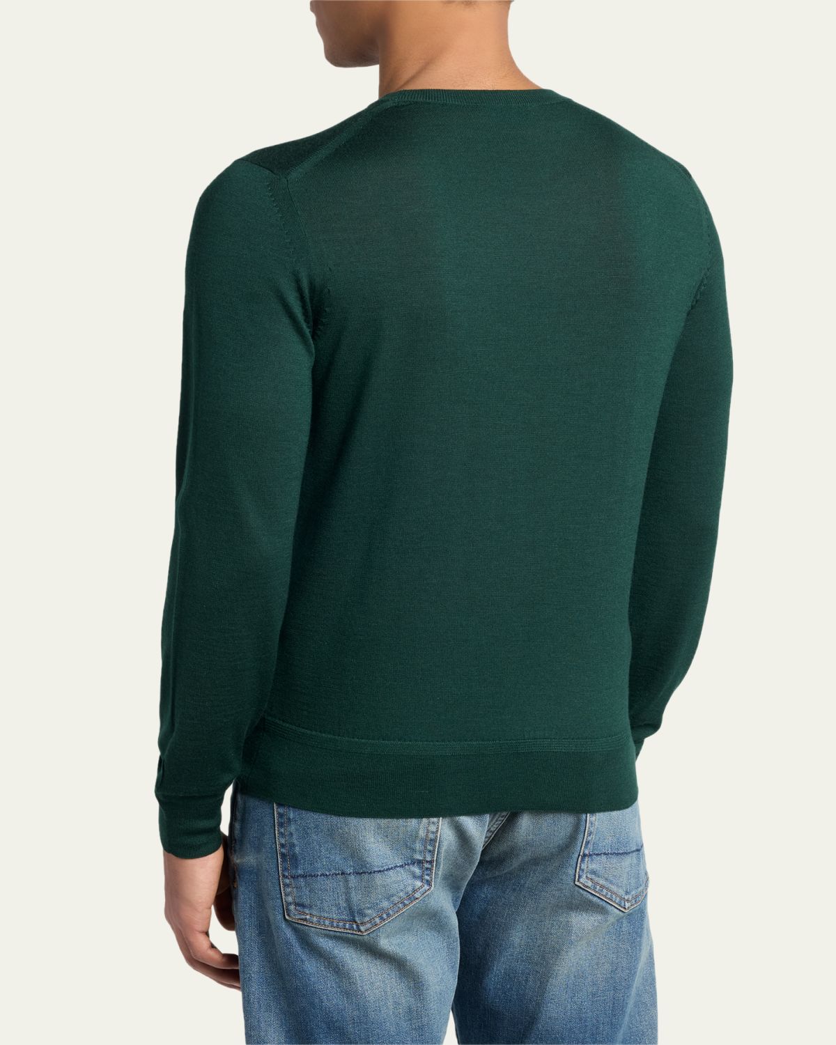 TOM FORD Men's Fine Gauge Cashmere-Blend Sweater | Thumbnail 3