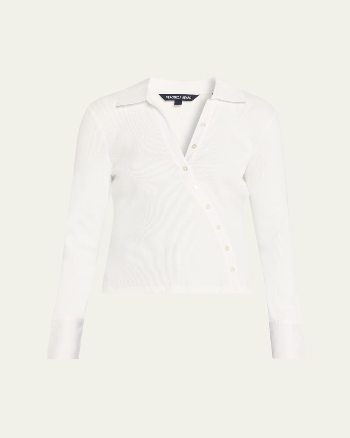 Veronica Beard Brenner Long-Sleeve Asymmetric Button Top | Thumbnail 8 Veronica Beard Brenner Long-Sleeve Asymmetric Button Top | Thumbnail 8