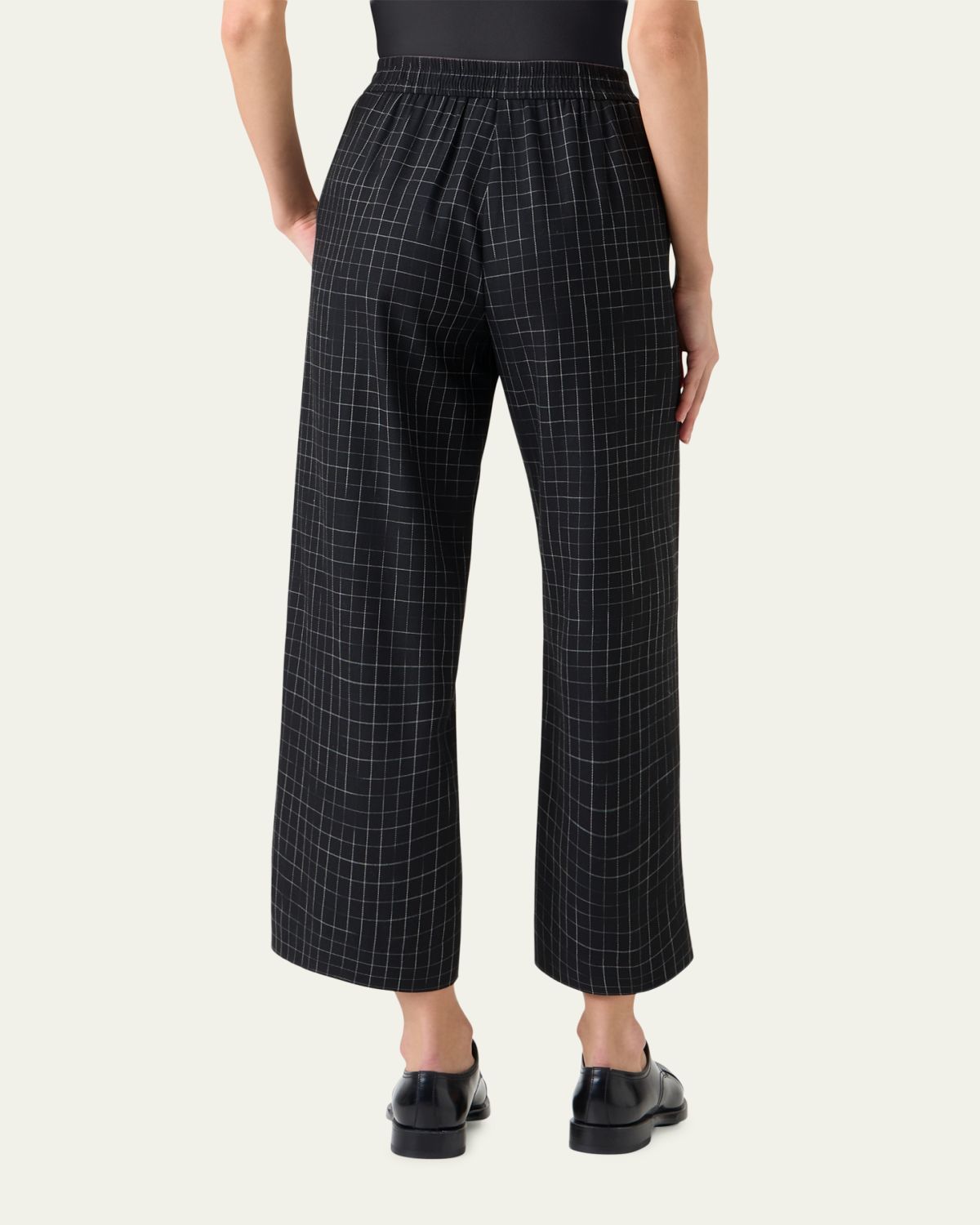 Akris punto High-Rise Check Straight-Leg Ankle Pants | Thumbnail 2 Akris punto High-Rise Check Straight-Leg Ankle Pants | Thumbnail 2