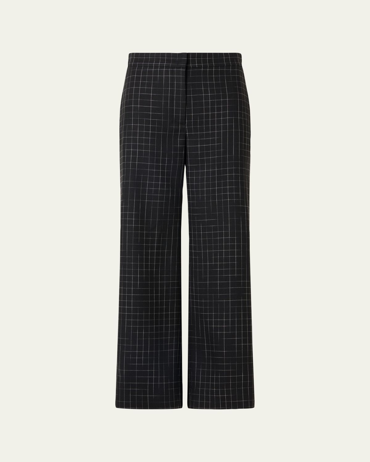 Akris punto High-Rise Check Straight-Leg Ankle Pants