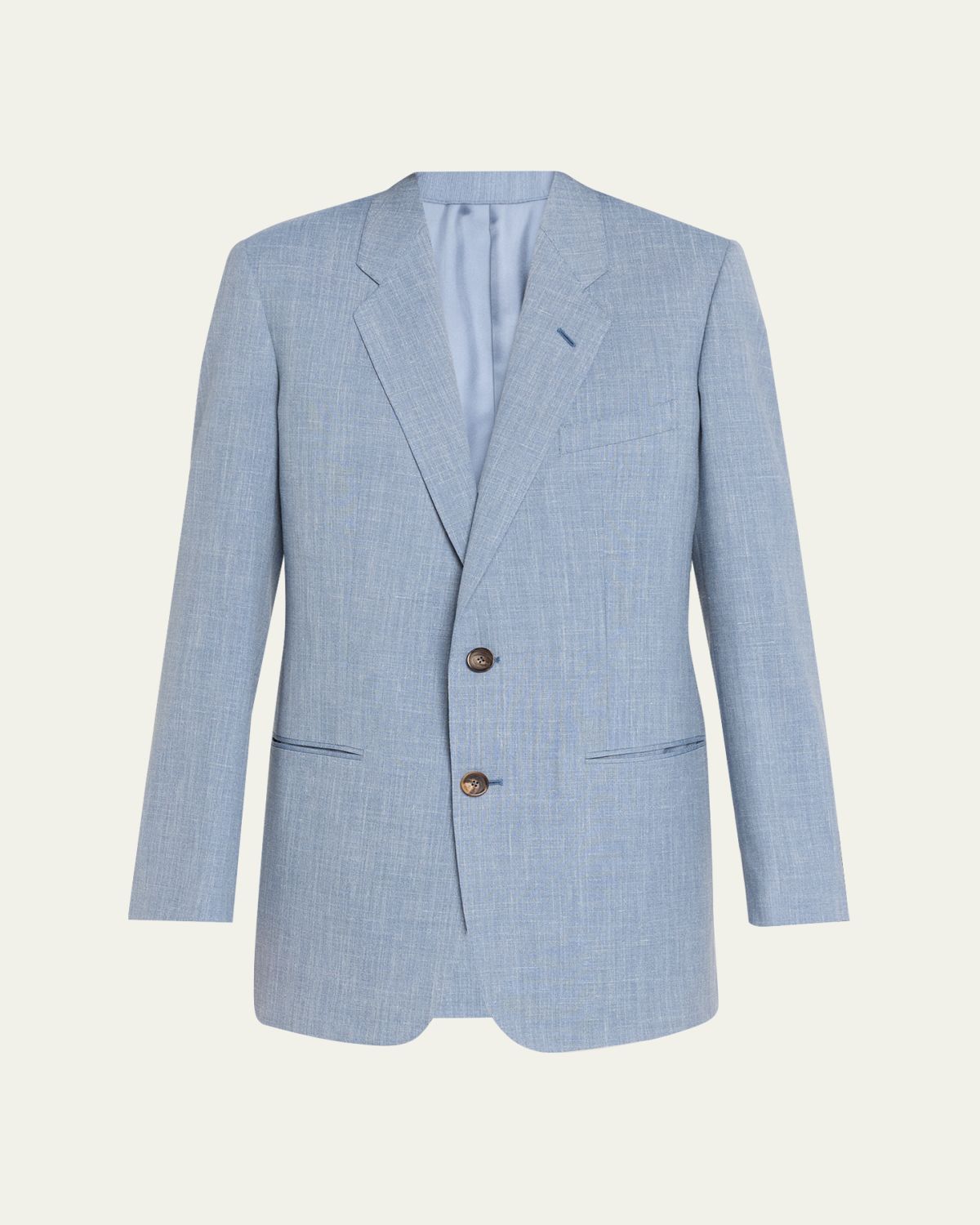 Loro Piana Guia Single-Breasted Wool-Silk-Linen Jacket