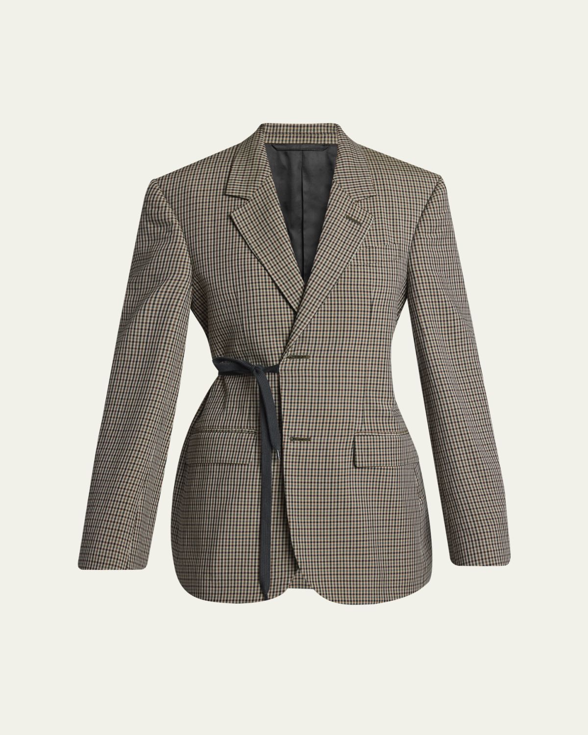 Balenciaga Check Wrap Tailored Jacket