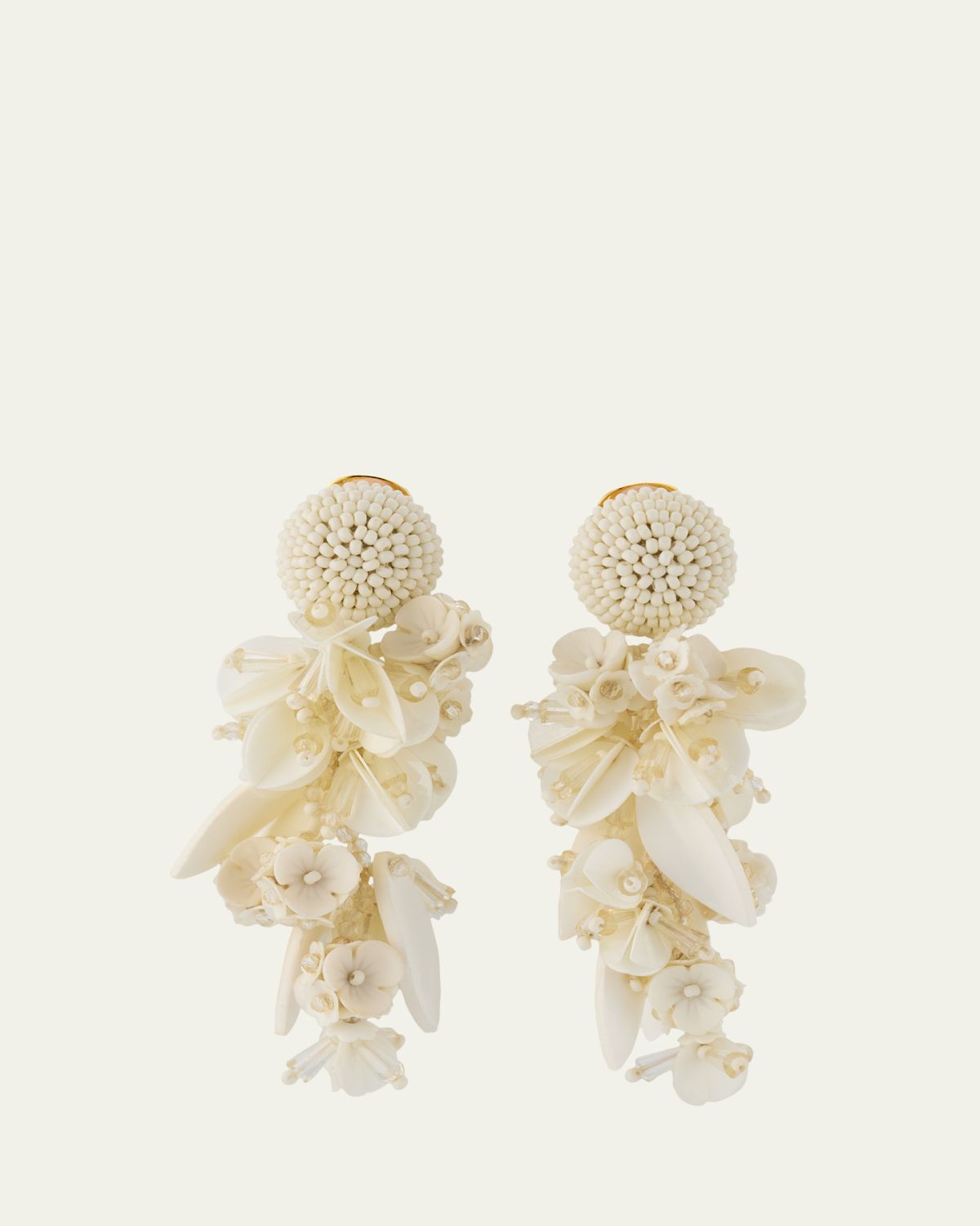 Oscar de la Renta Beaded Chandelier Earrings