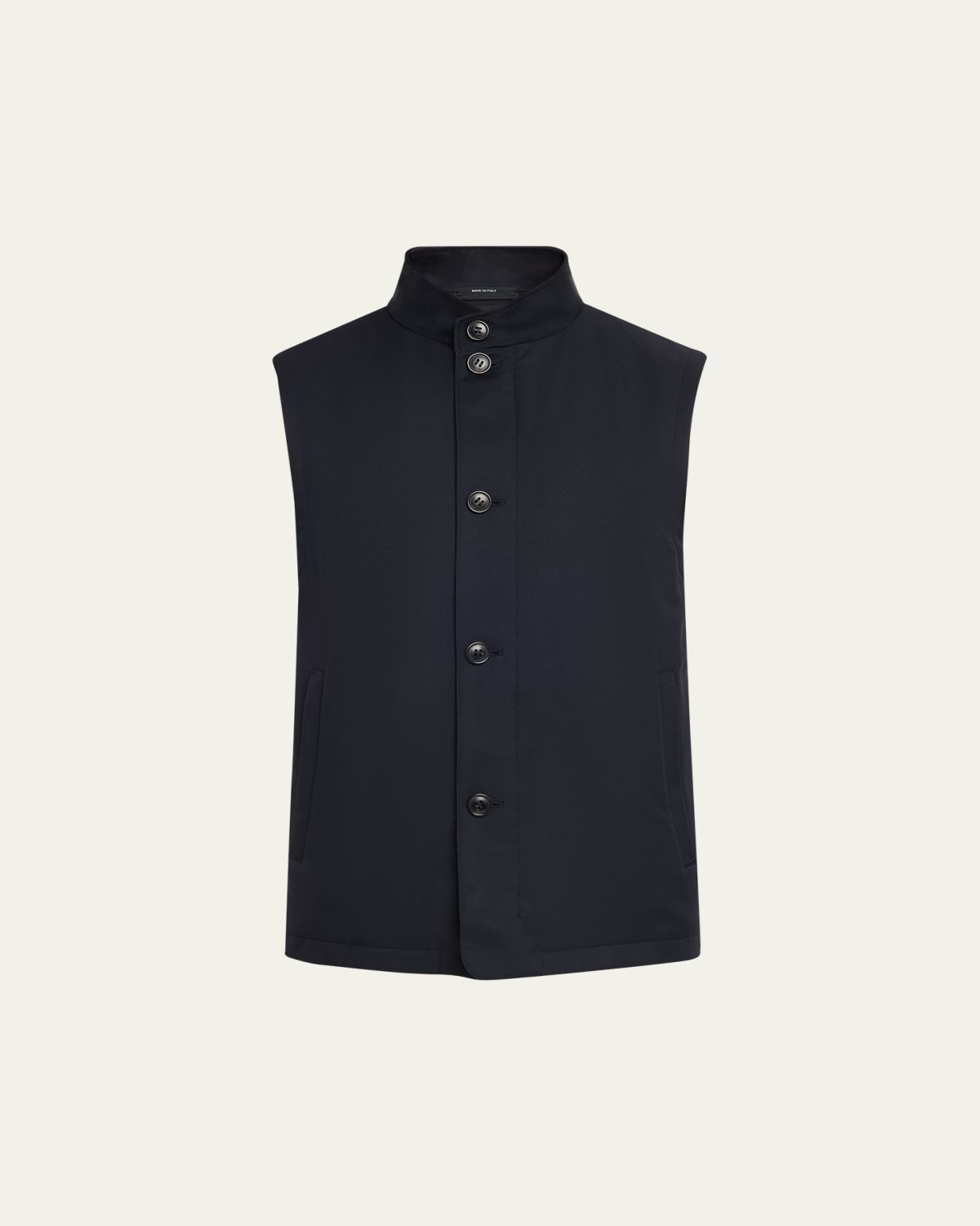 ZEGNA Men's Motorin Stand Collar Button-Front Vest | Thumbnail 6 ZEGNA Men's Motorin Stand Collar Button-Front Vest | Thumbnail 6
