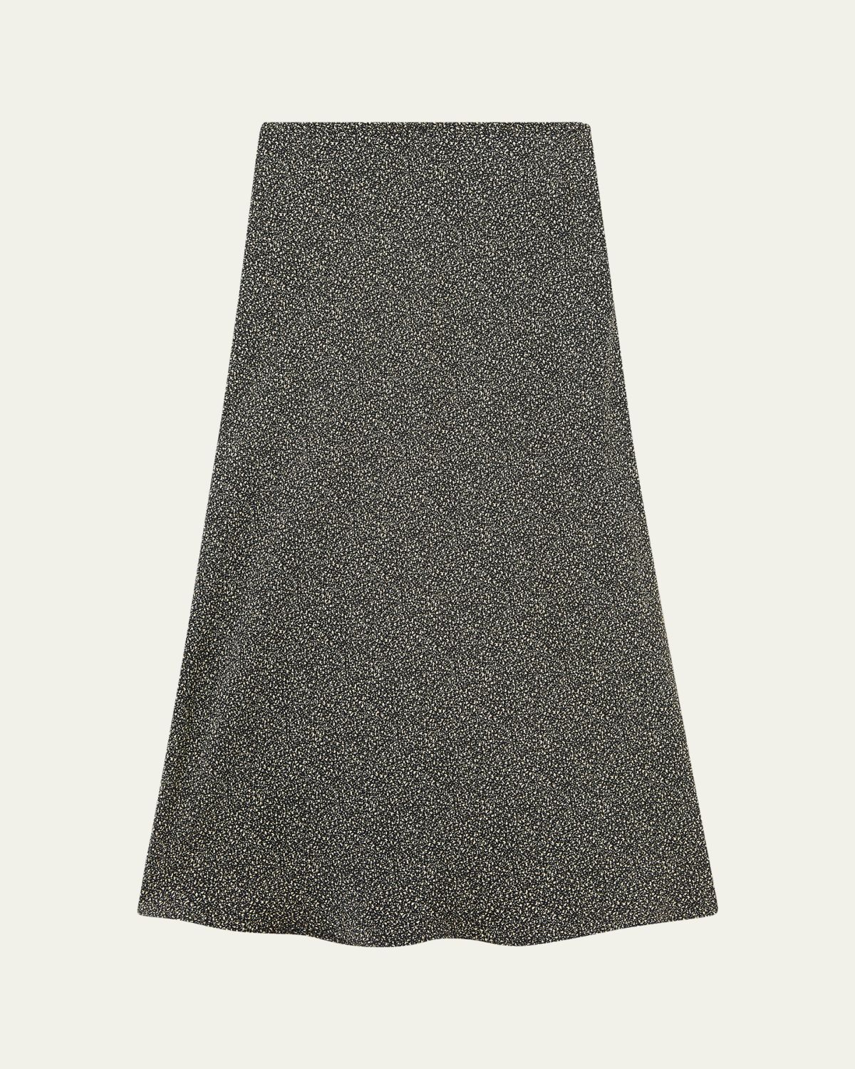 Loro Piana Simona Silk Twill Midi Skirt