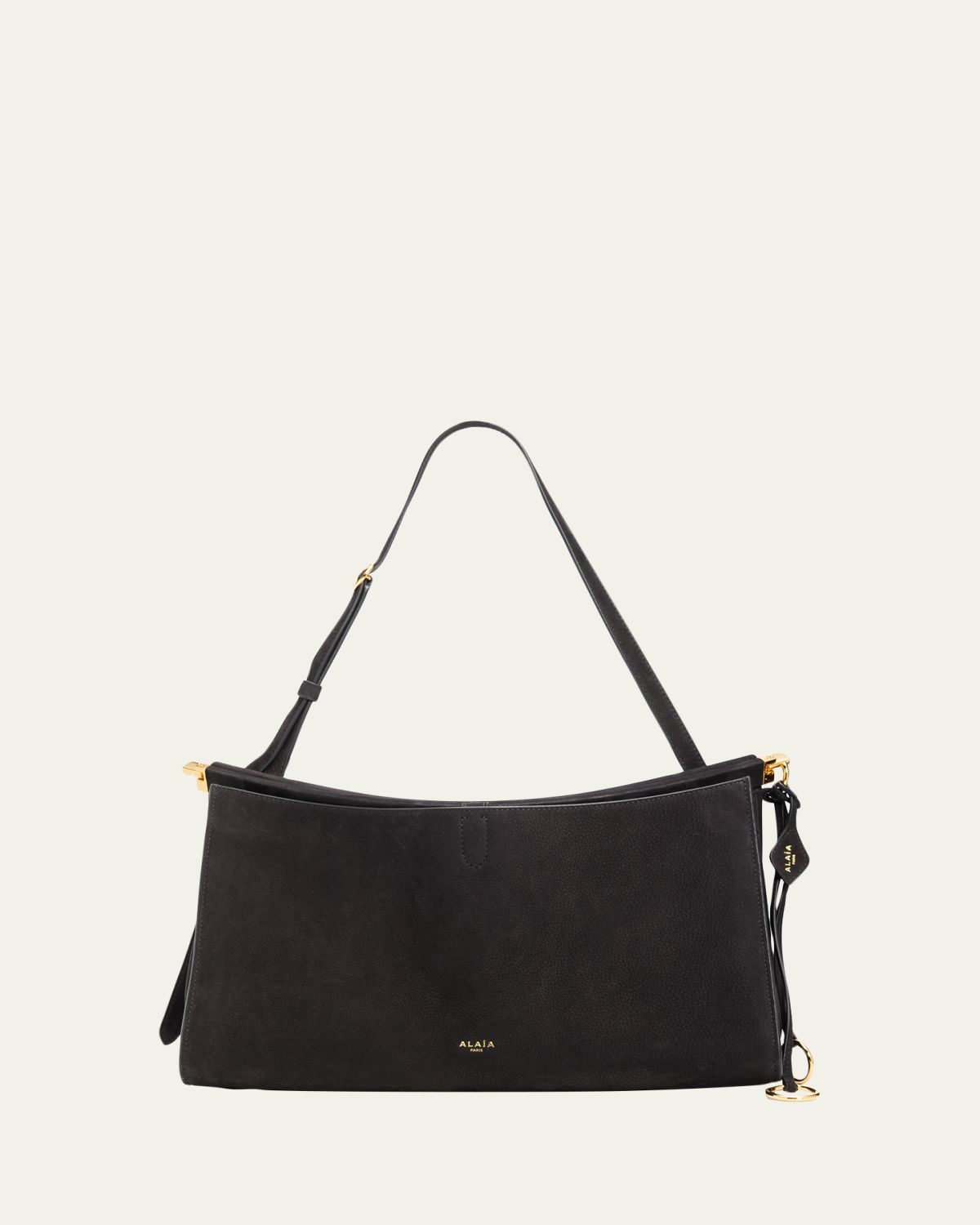 ALAÏA Le Click Large East-West Suede Shoulder Bag | Thumbnail 8 ALAÏA Le Click Large East-West Suede Shoulder Bag | Thumbnail 8