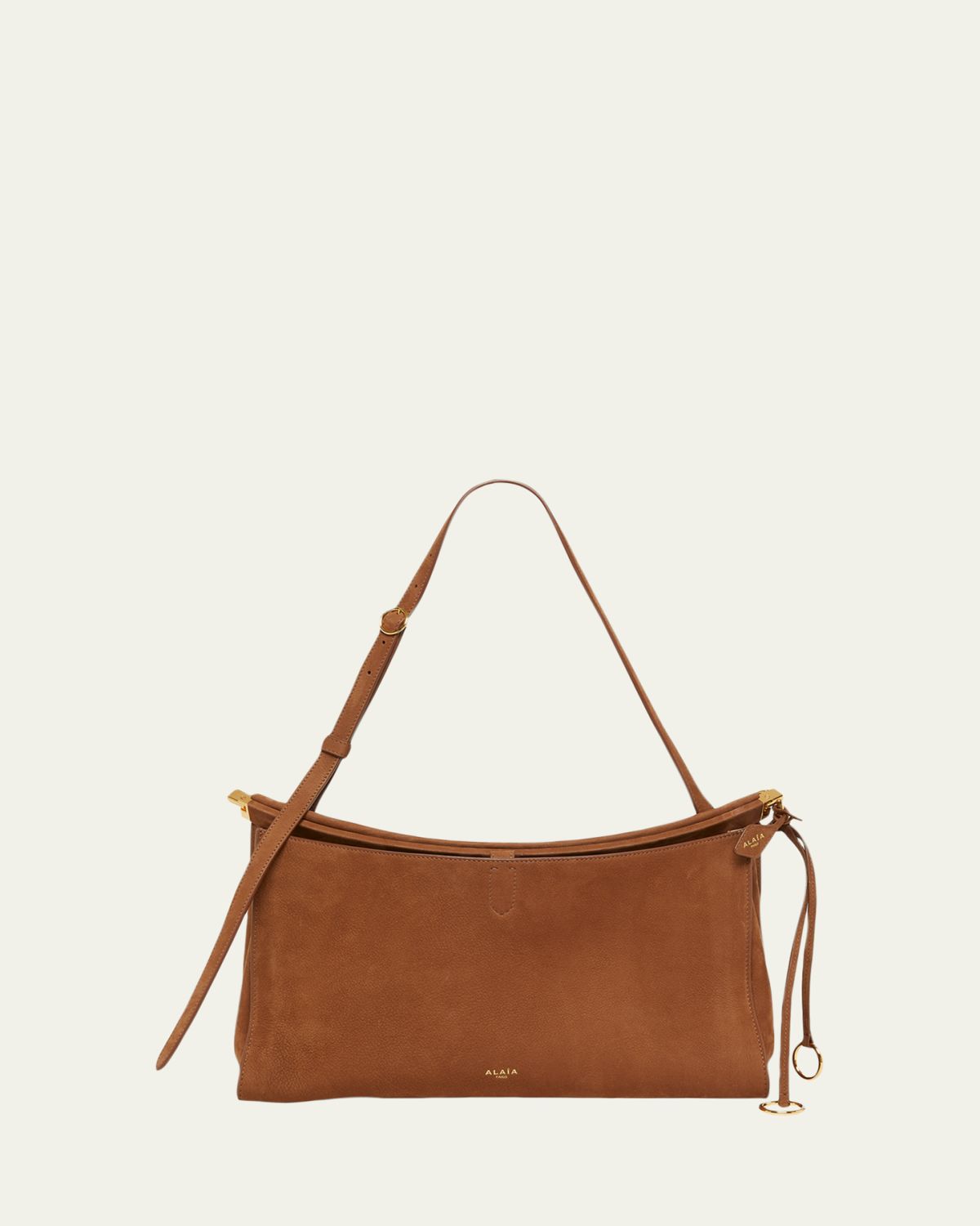 ALAÏA Le Click Large East-West Suede Shoulder Bag | Thumbnail 6 ALAÏA Le Click Large East-West Suede Shoulder Bag | Thumbnail 6