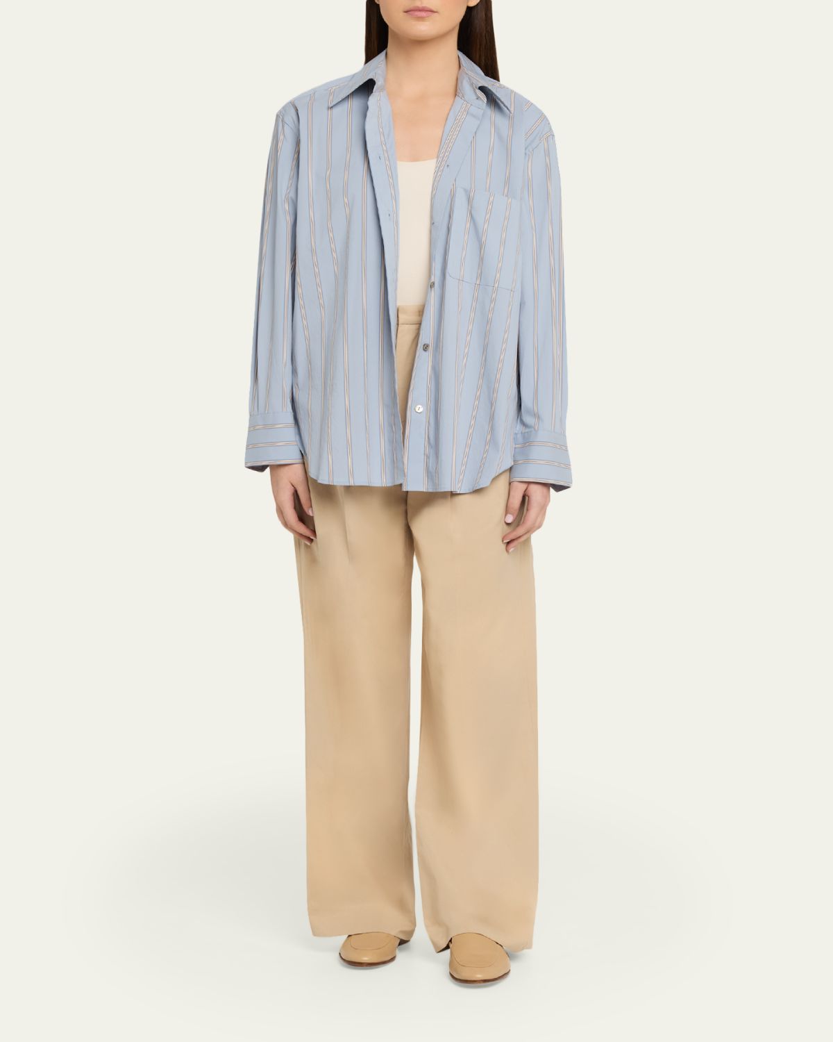 Vince Camille Mid-Rise Cotton-Blend Trousers | Thumbnail 2 Vince Camille Mid-Rise Cotton-Blend Trousers | Thumbnail 2