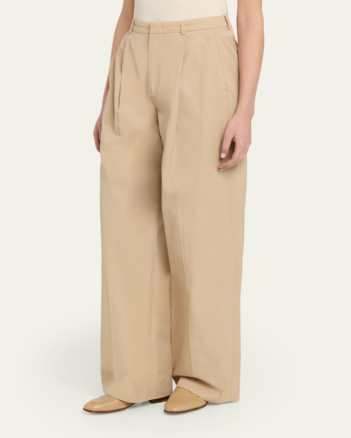 Vince Camille Mid-Rise Cotton-Blend Trousers | Thumbnail 4 Vince Camille Mid-Rise Cotton-Blend Trousers | Thumbnail 4