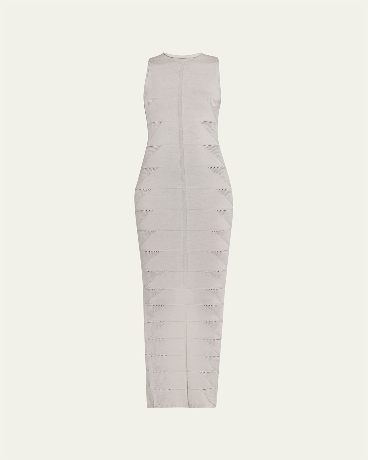Rick Owens Geo Knit Sleeveless Maxi Dress