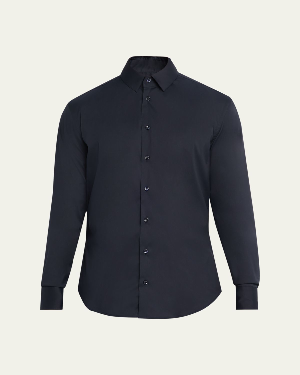 Giorgio Armani Men 's Solid Stretch Poplin Sport Shirt