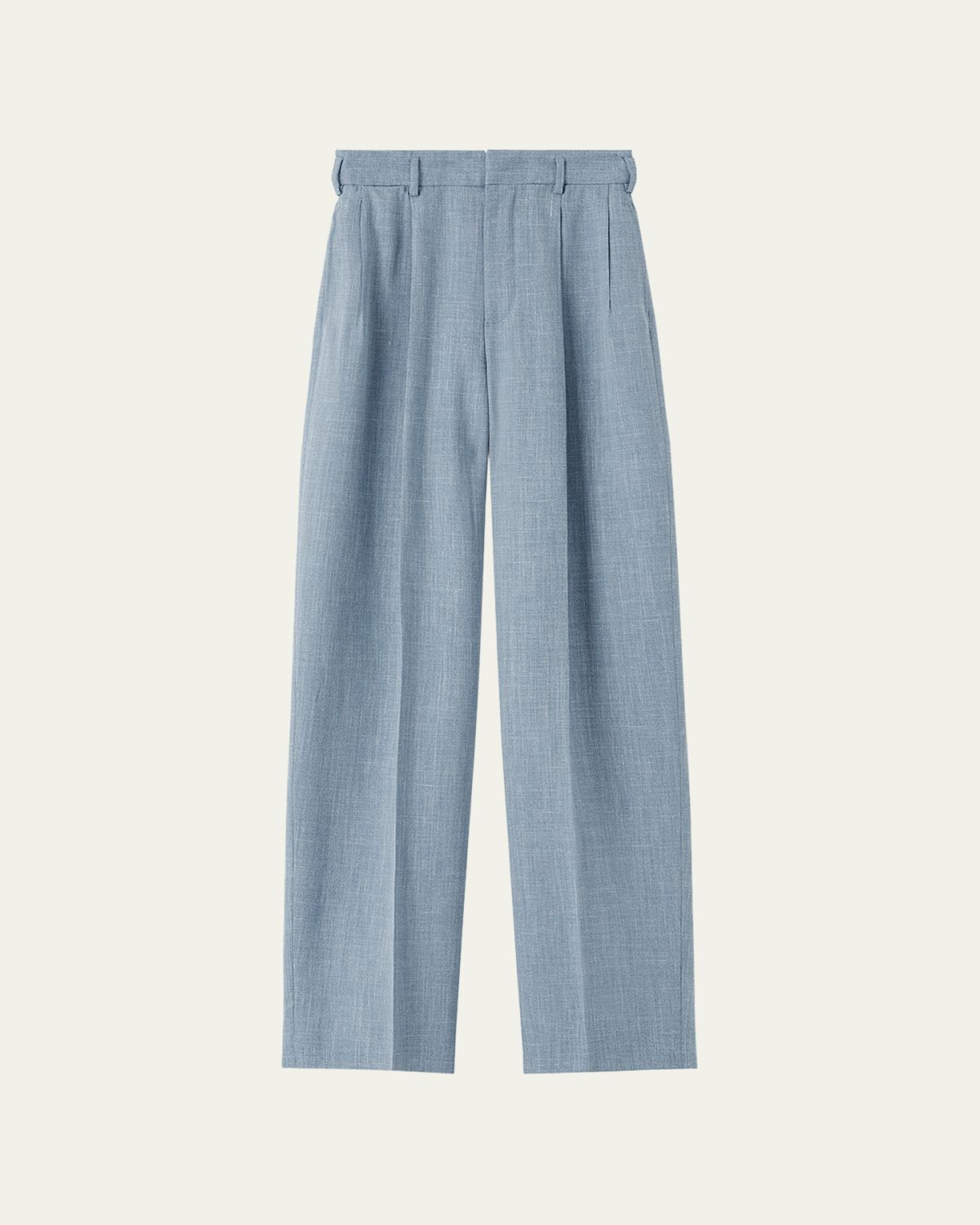Loro Piana Hector Linen-Wool Straight-Leg Trousers | Thumbnail 6