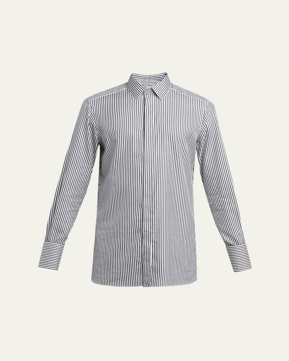 TOM FORD Men's Cotton and Lyocell Stripe Button-Down Shirt