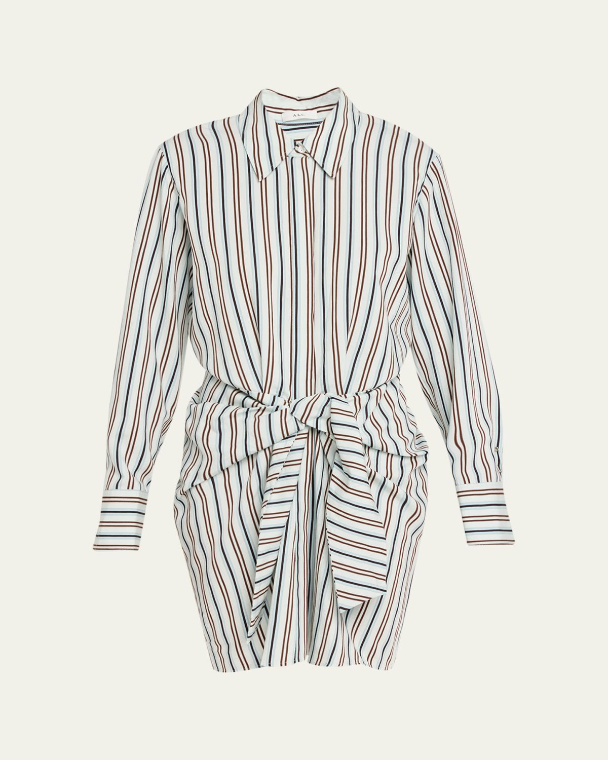 A.L.C. Mia Striped Mini Shirtdress