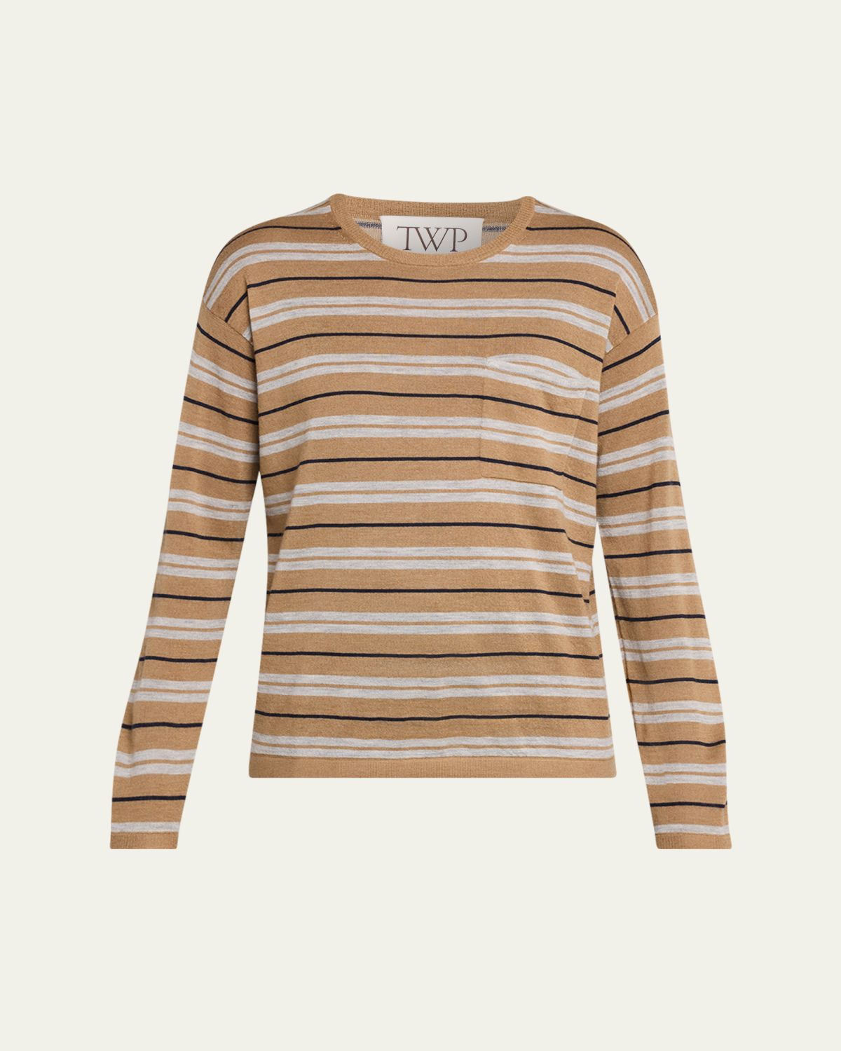 TWP 4Th St Striped Cashmere Top