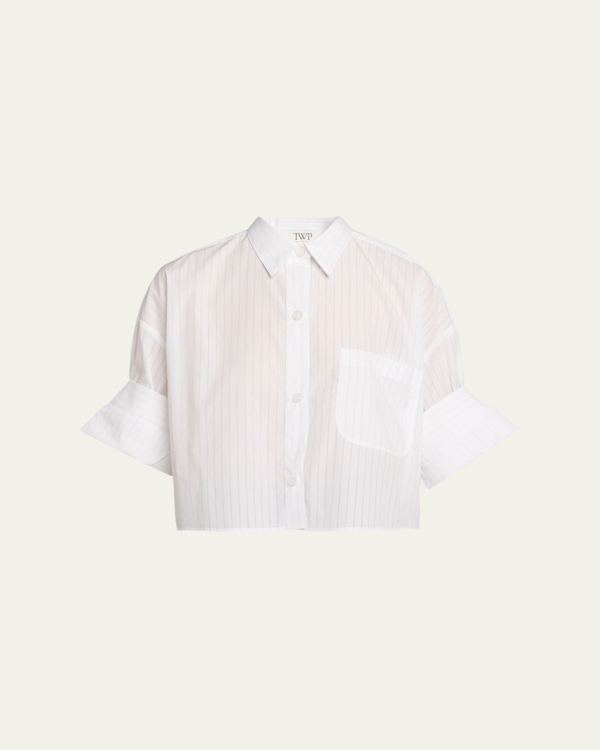 TWP Next Ex Striped Cropped Shirt