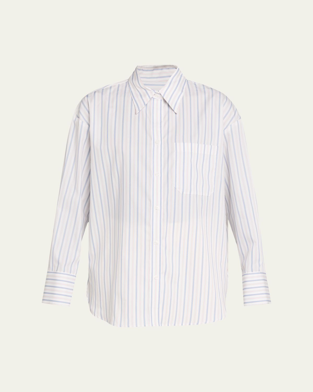 TWP Big Joe Shirt in Hairline Stripe