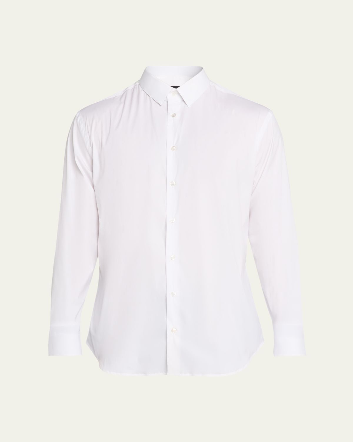 Giorgio Armani Men 's Solid Stretch Poplin Sport Shirt