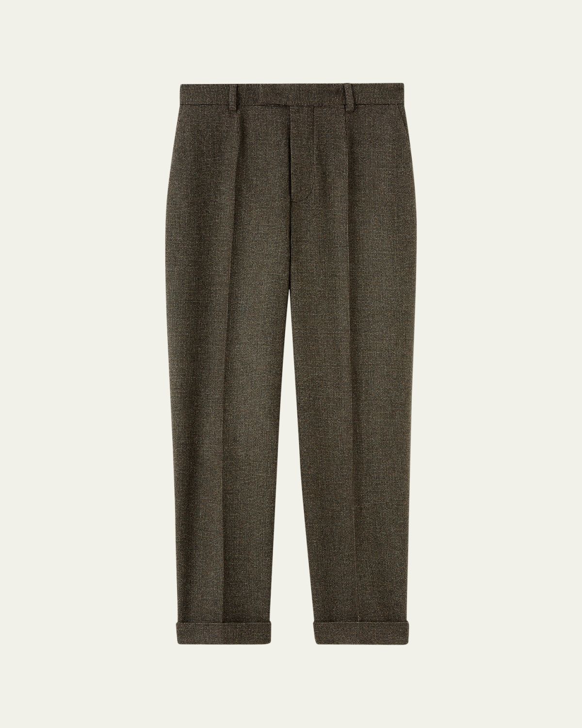 Loro Piana Louis Wool Straight-Leg Ankle Trousers